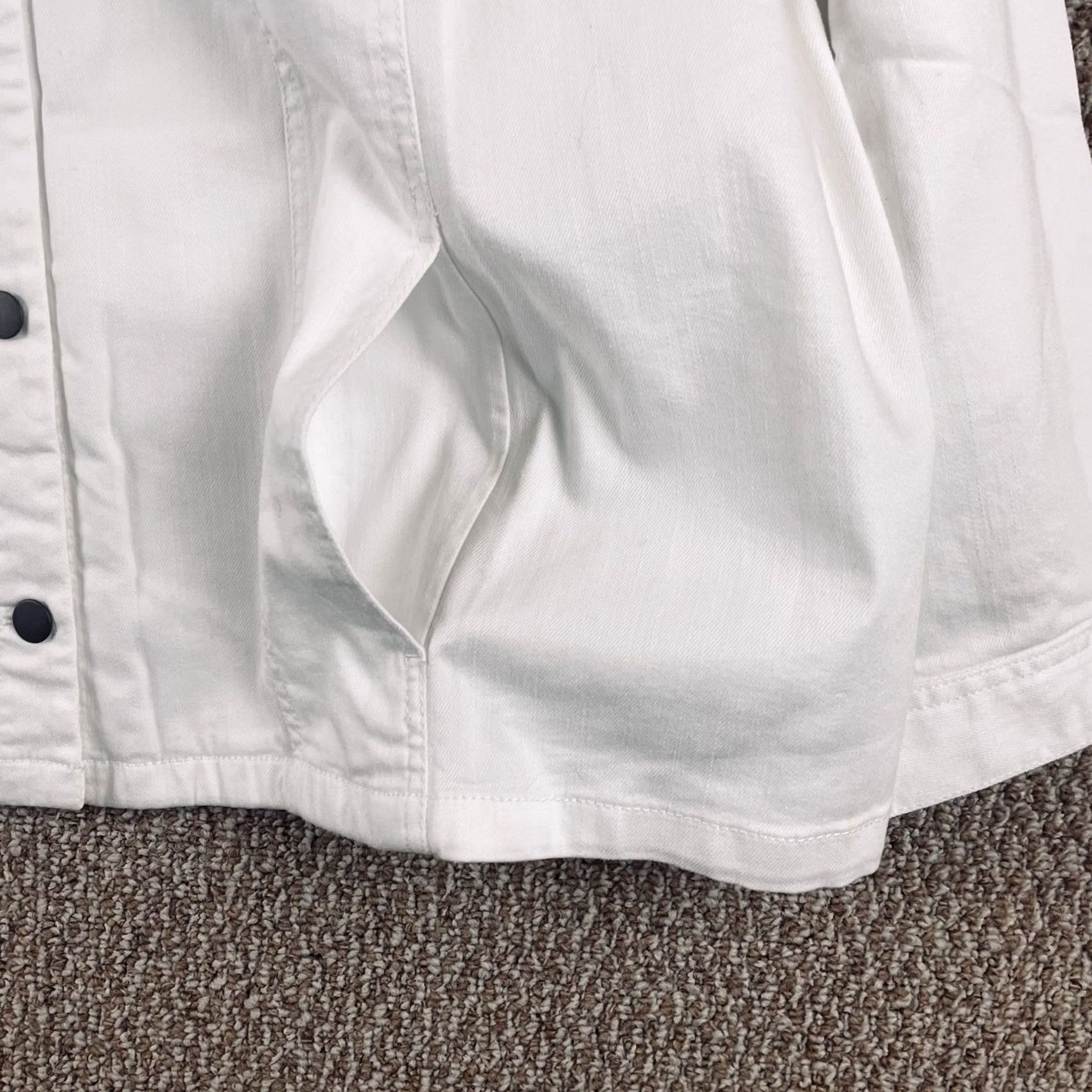 J. Jill J Jill Jacket Size 4X Denim Barn Chore Button Up Stretch Classic Minimalist NWT Size XXL / US 16-18 / IT 52-54 - 4 Thumbnail
