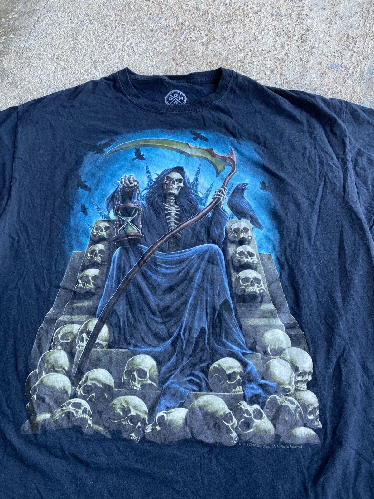 Japanese Brand × Vintage Vintage Y2K Style Reaper Skull Goth Shirt Size US L / EU 52-54 / 3 - 3 Thumbnail