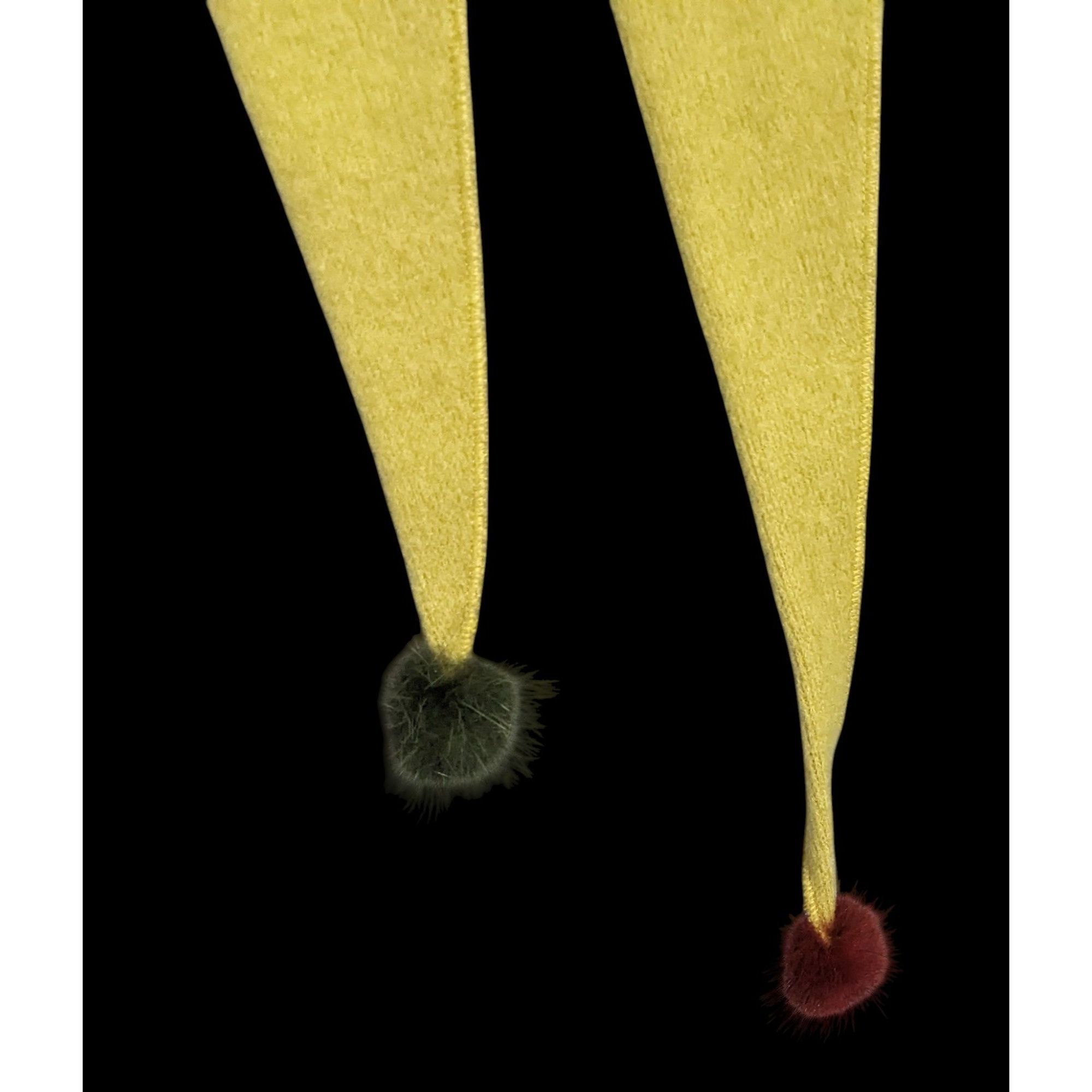 Other Medieval Style Yellow Fleece Scarf With Pom-Poms - 66 Inches Size ONE SIZE - 6 Thumbnail
