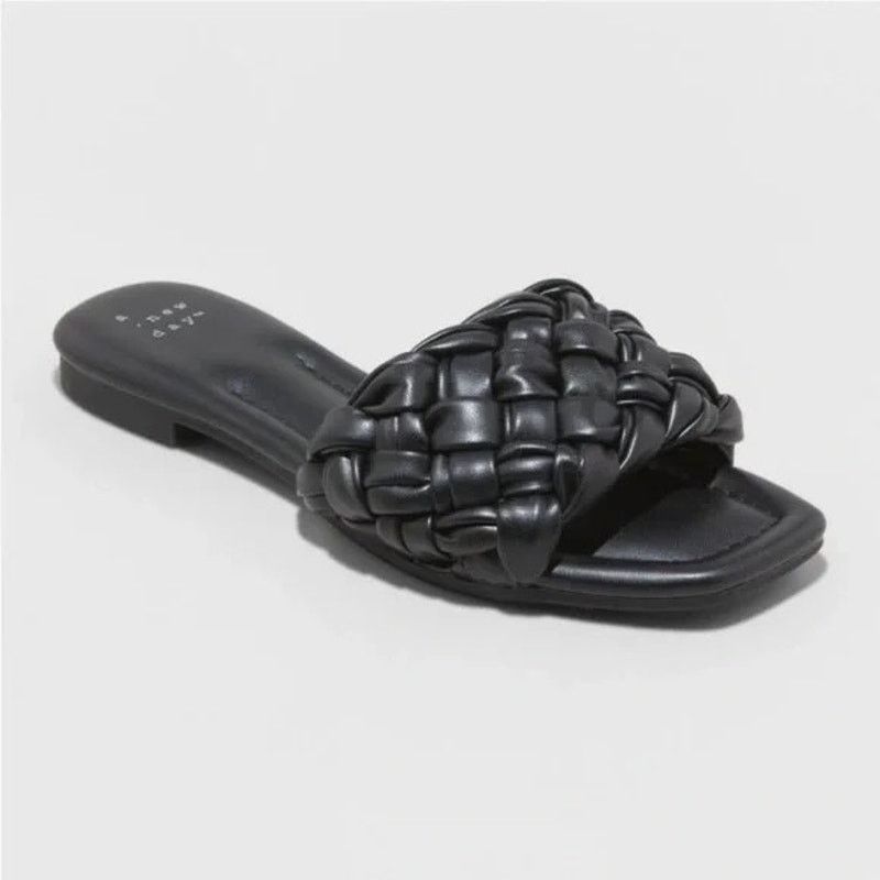 Kohl's A New Day Women's Black Carissa Woven Braided Sandals Size US 9 / IT 39 - 5 Thumbnail