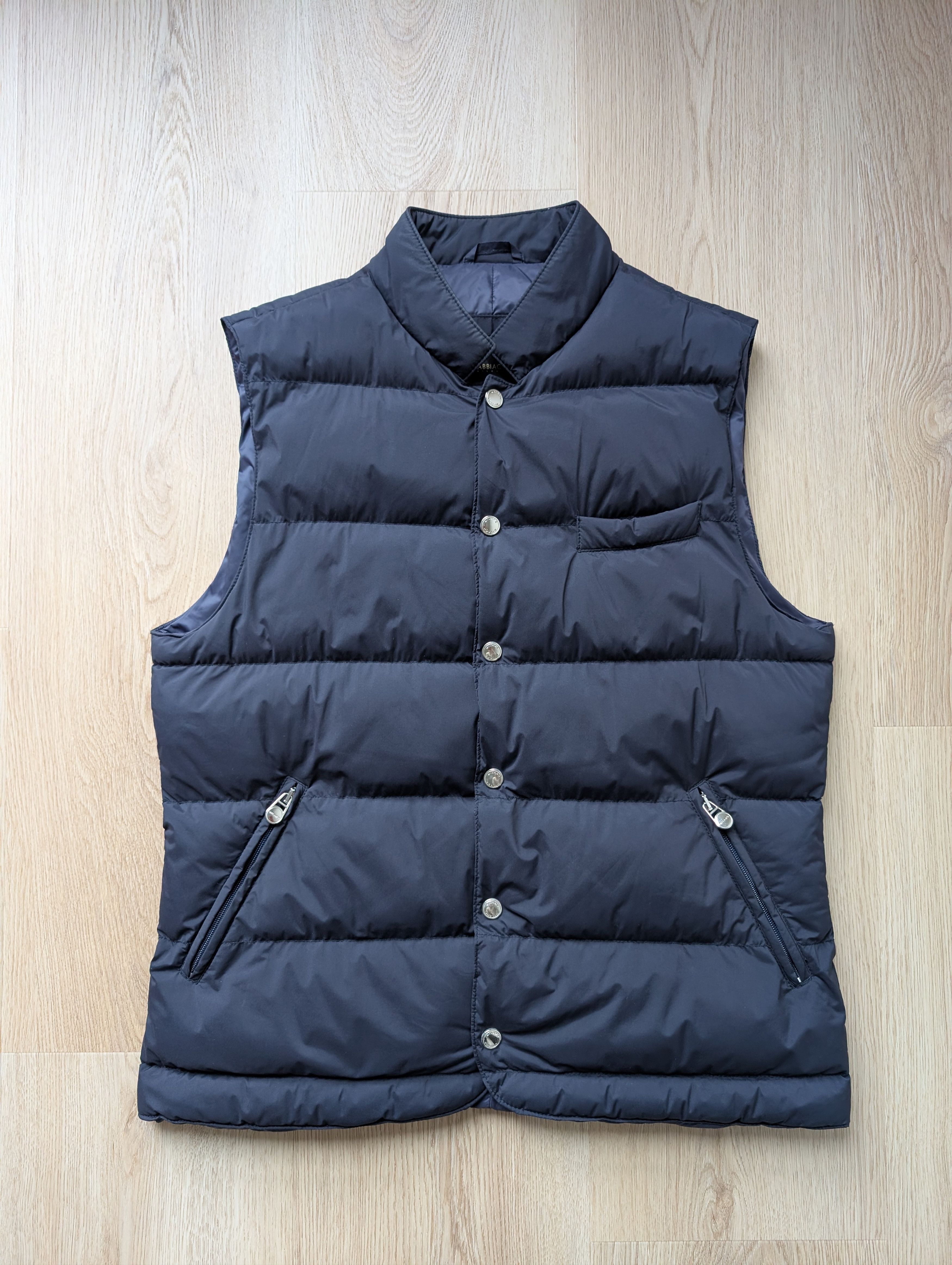 Gabicci Gabbiacci Milano Mens Gilet Vest Navy Old Money Luxury Italy Size US L / EU 52-54 / 3 - 1 Thumbnail