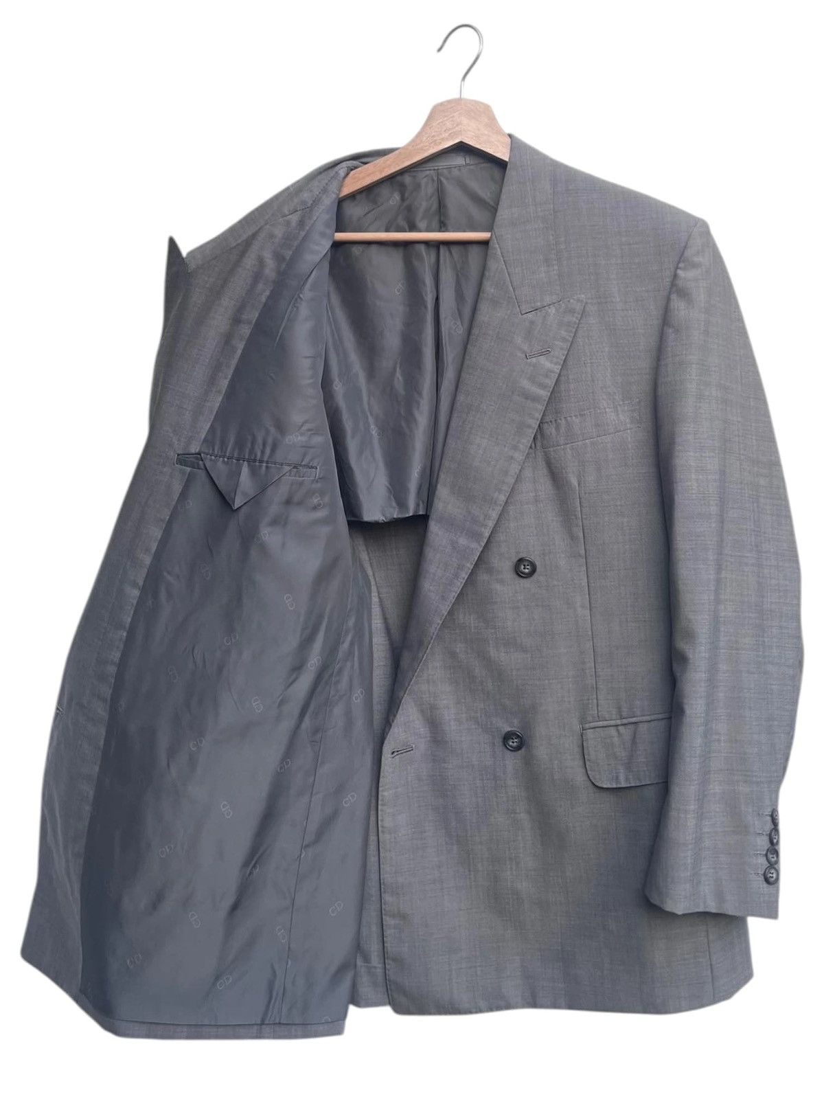 Christian Dior Monsieur Christian Dior Monsieur Double Breasted Wool Blazer Size US XL / EU 56 / 4 - 4 Thumbnail