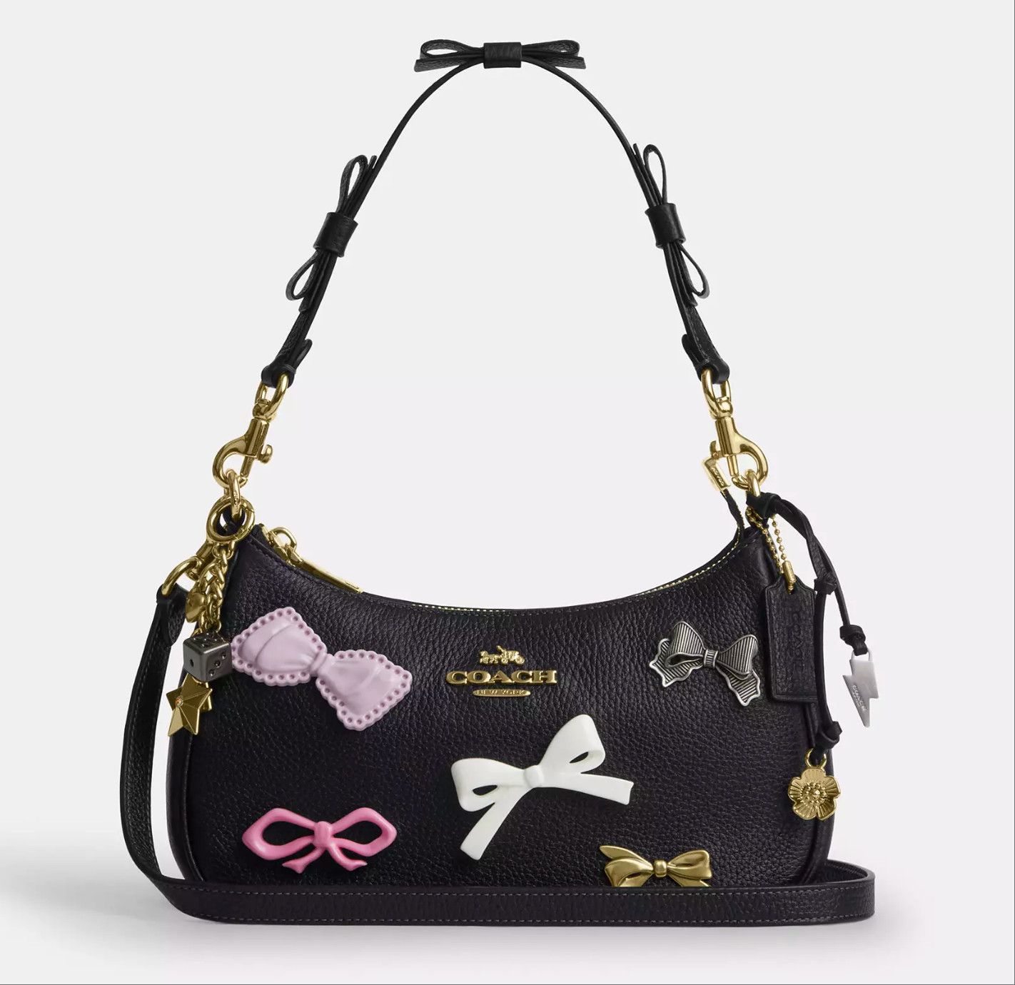 Coach Teri Shoulder Bag With Bows And Charms CDY93 Size ONE SIZE - 11 Thumbnail