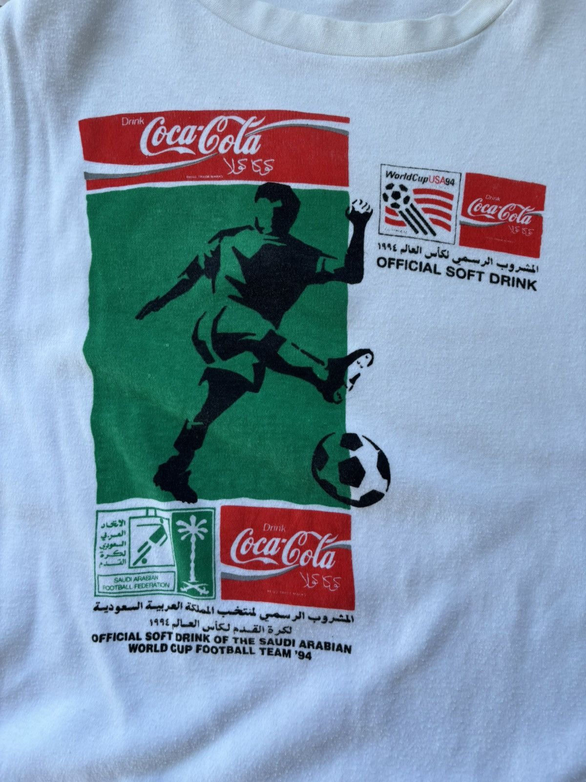 Coca Cola × Vintage 1994 SAUDI ARABIA X COCA-COLA VINTAGE T-SHIRT Size US S / EU 44-46 / 1 - 3 Thumbnail