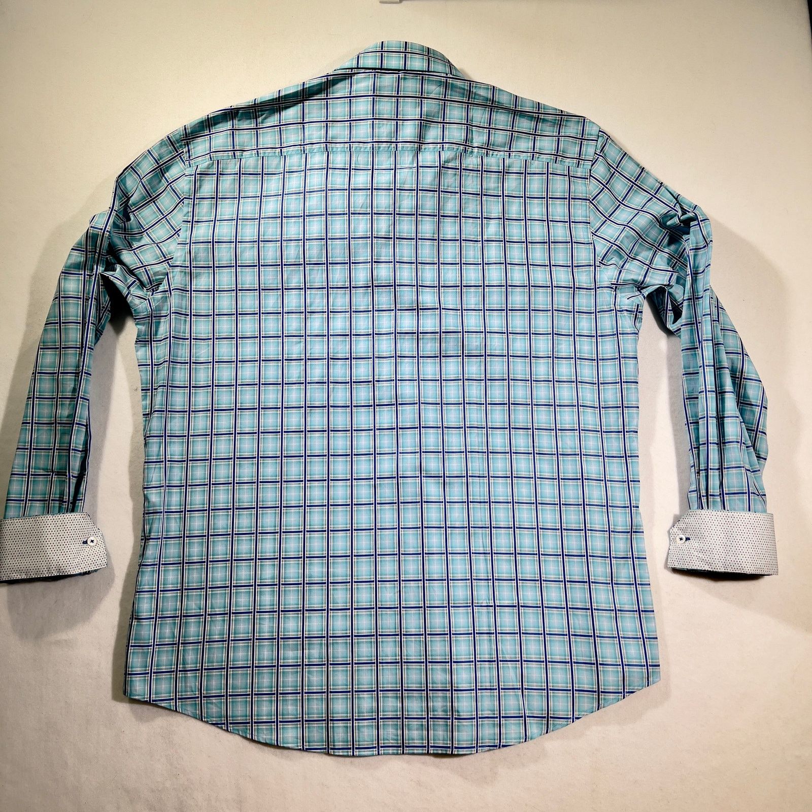 BUGATCHI Bugatchi Uomo Button Shirt XXL ** Shaped Fit ** Flex Cuffs Size US XXL / EU 58 / 5 - 6 Thumbnail
