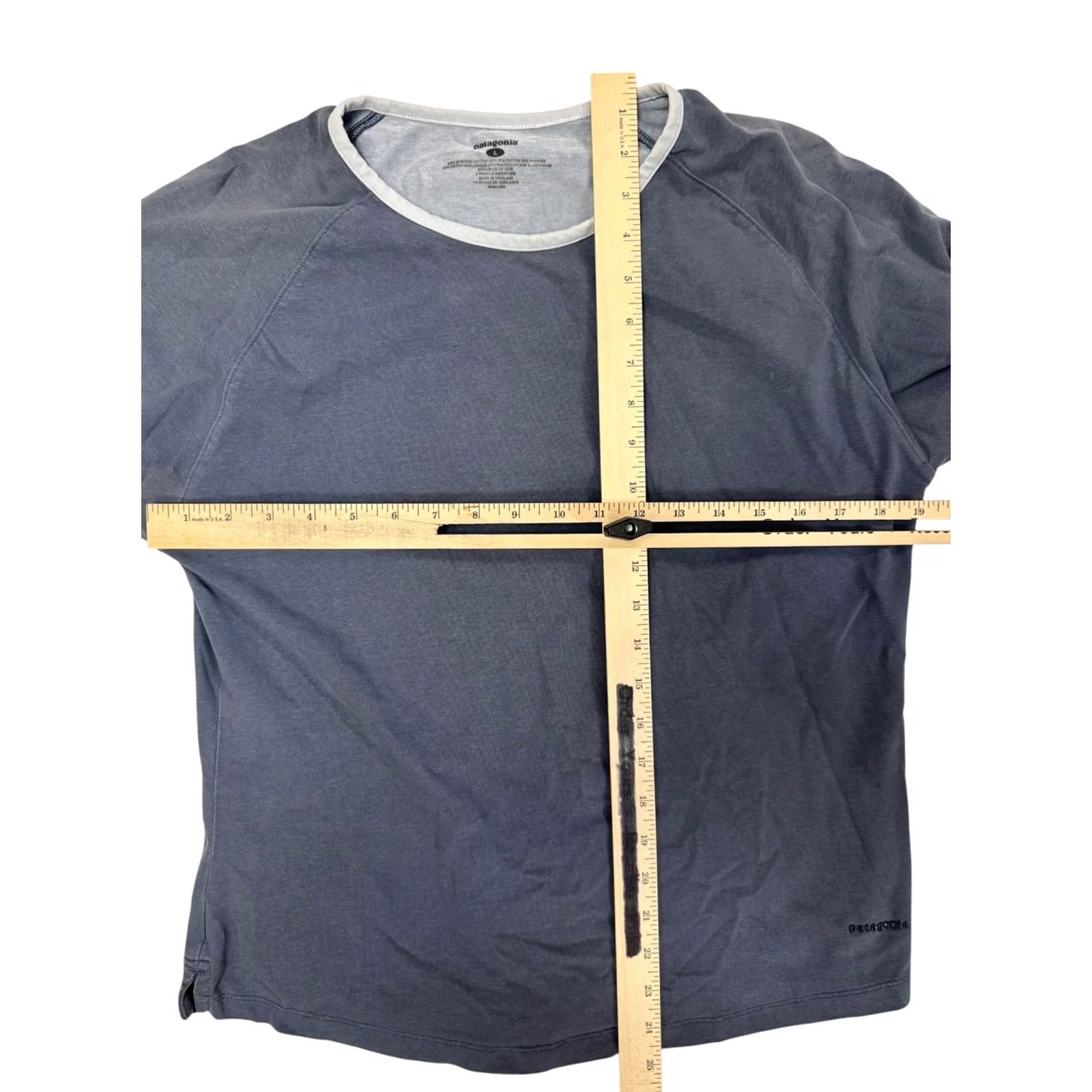 Patagonia Patagonia Women's Activewear Top Size L Crew Neck Long Sleeve Organic Cotton Heather Grey Blue Size L / US 10 / IT 46 - 3 Thumbnail