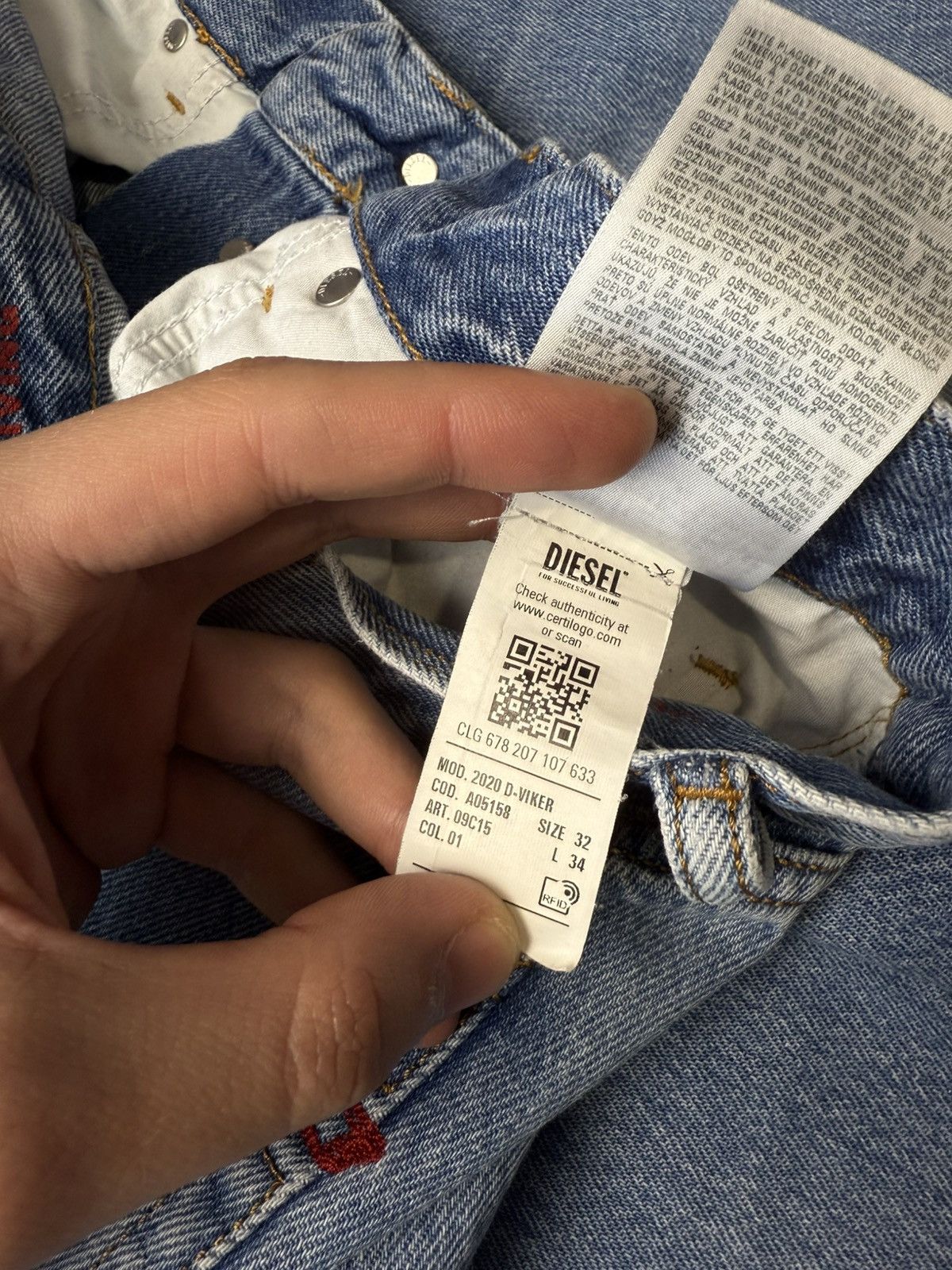 Diesel Vintage Crazy Diesel Jeans Mini Logo Y2K USA Size US 32 / EU 48 - 25 Thumbnail