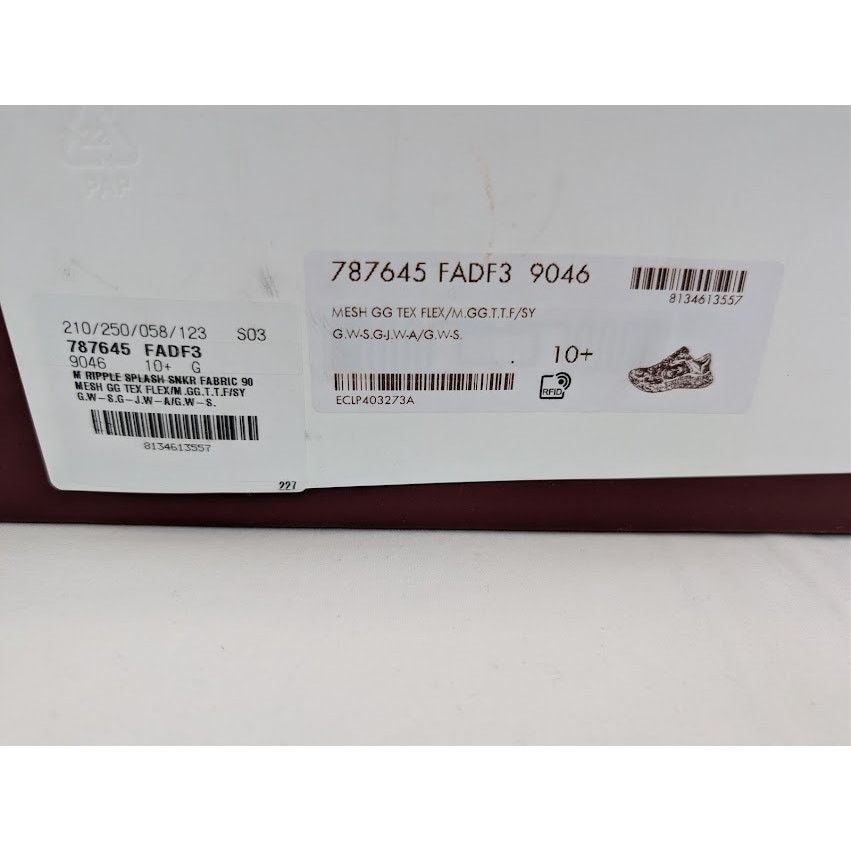 Gucci o1rshd1 Ripple Splash Sneaker in White / Grey Size US 11 / EU 44 - 23 Thumbnail