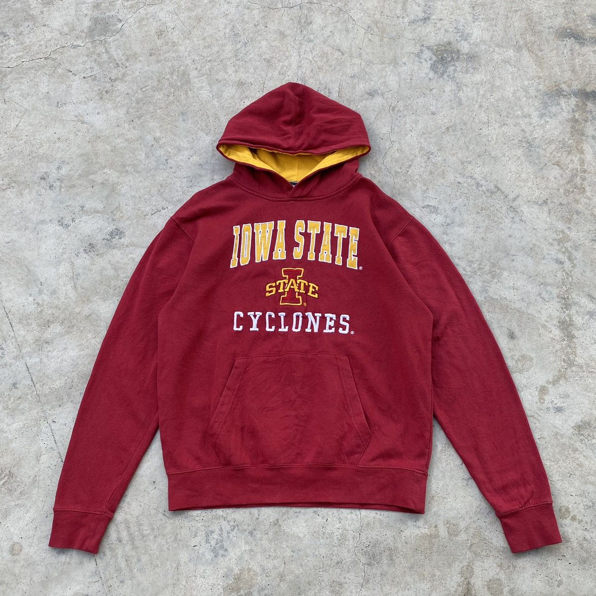 image of American College x Collegiate Vintage 90's Y2K Iowa State Cyclones Hoodie in Red, Men's (Size Mediu