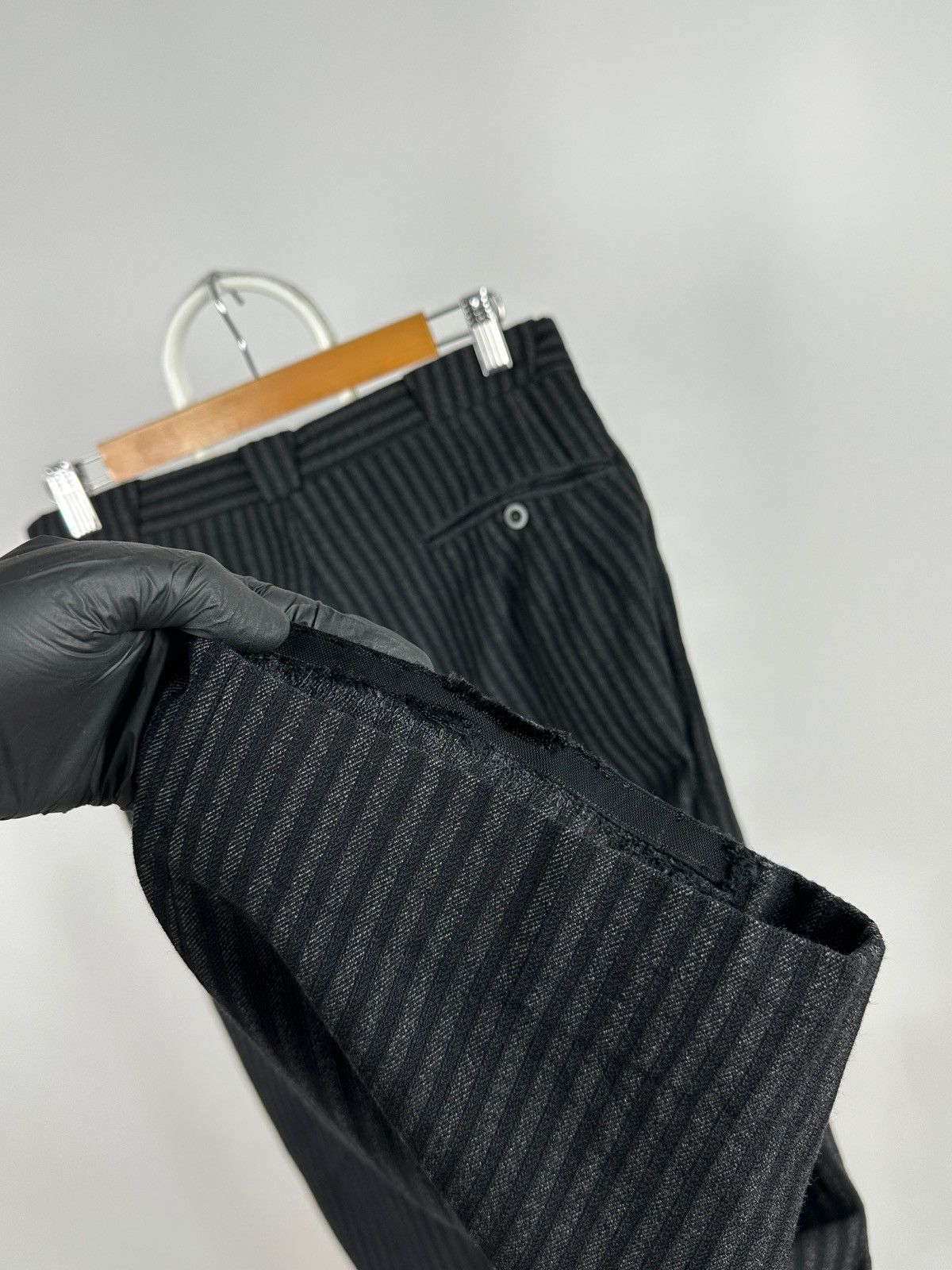 Vintage 1930-50s Antique European Work High Waist Wool Trousers Size US 30 / EU 46 - 17 Thumbnail