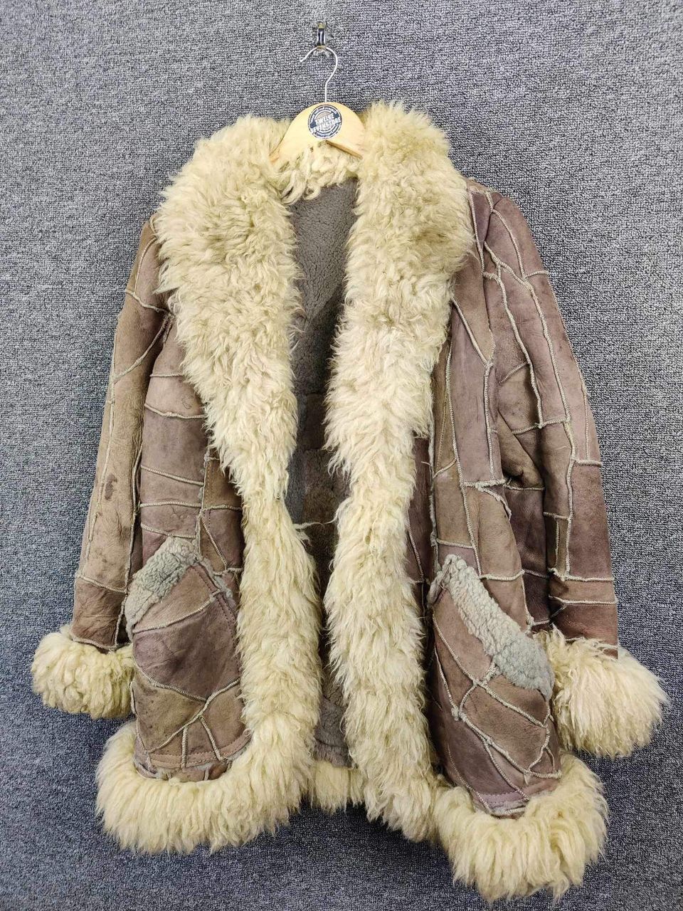 Leather Vintage Patchwork Boro Faux Fur Leather Jacket Size US M / EU 48-50 / 2 - 2 Thumbnail