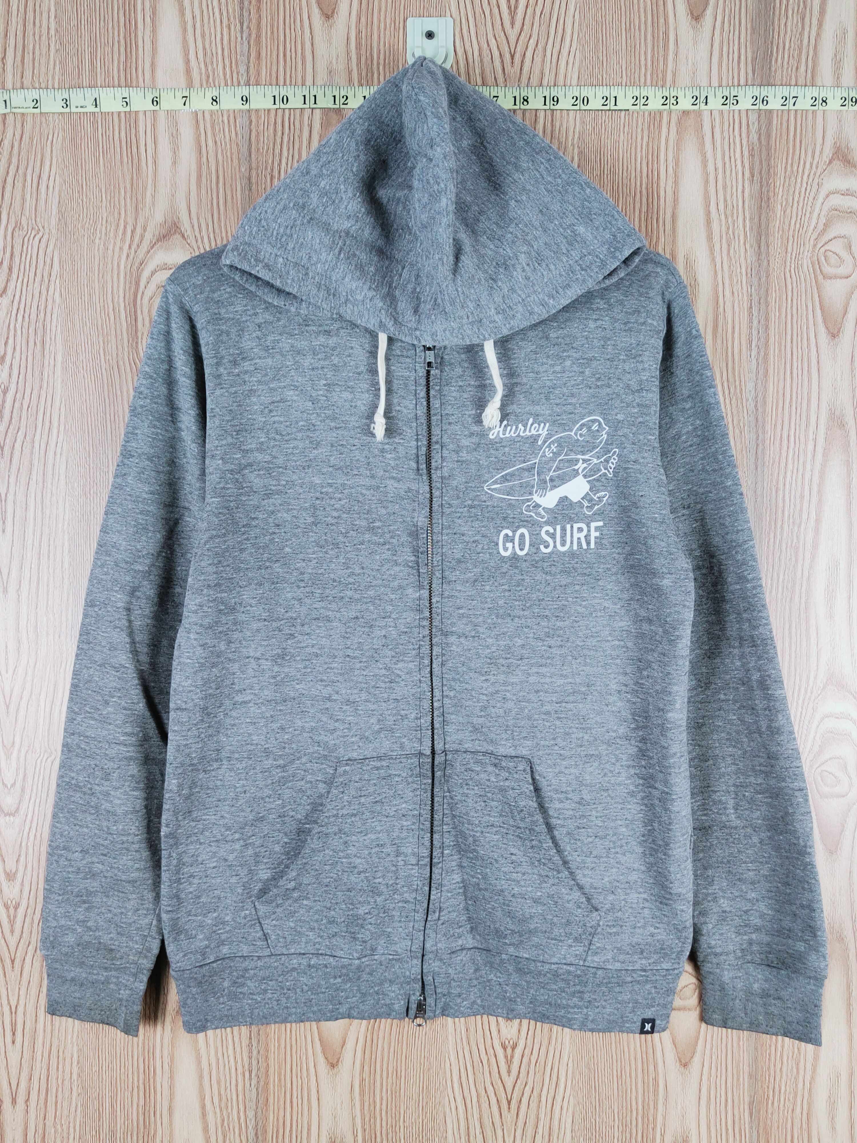 Hurley × Vintage Vintage & Faded Hurley Dark Gray Go Surf Hoodie Sweaters Size US M / EU 48-50 / 2 - 1 Thumbnail