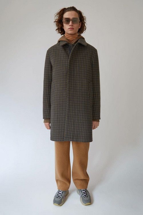 Pre-owned Acne Studios $800 - 46/s - Check Marc Coat - Wool
