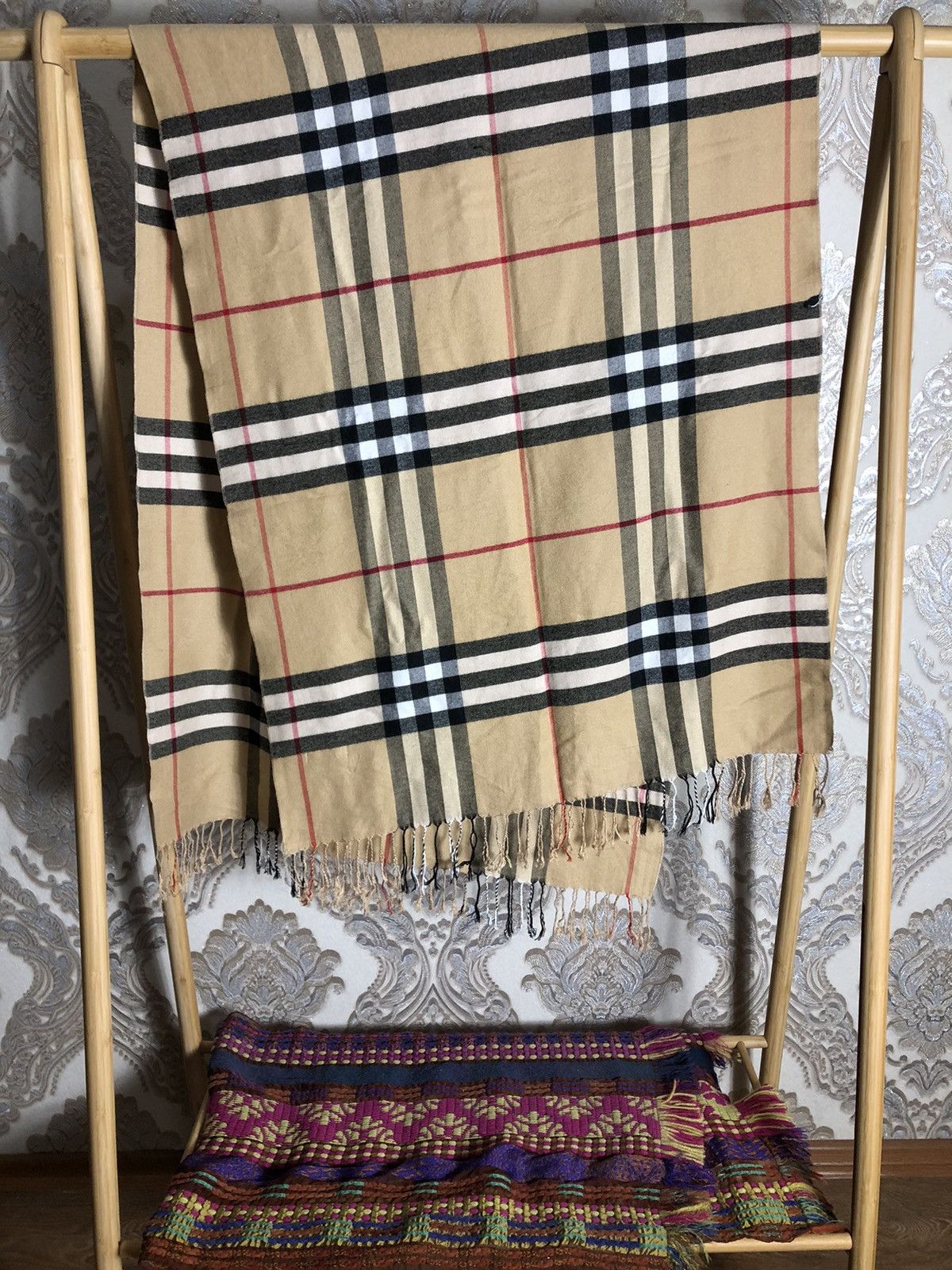 Burberry VINTAGE BURBERRY LONDON ENGLAND DESIGNER SCARVES LONG 90s Size ONE SIZE - 4 Thumbnail