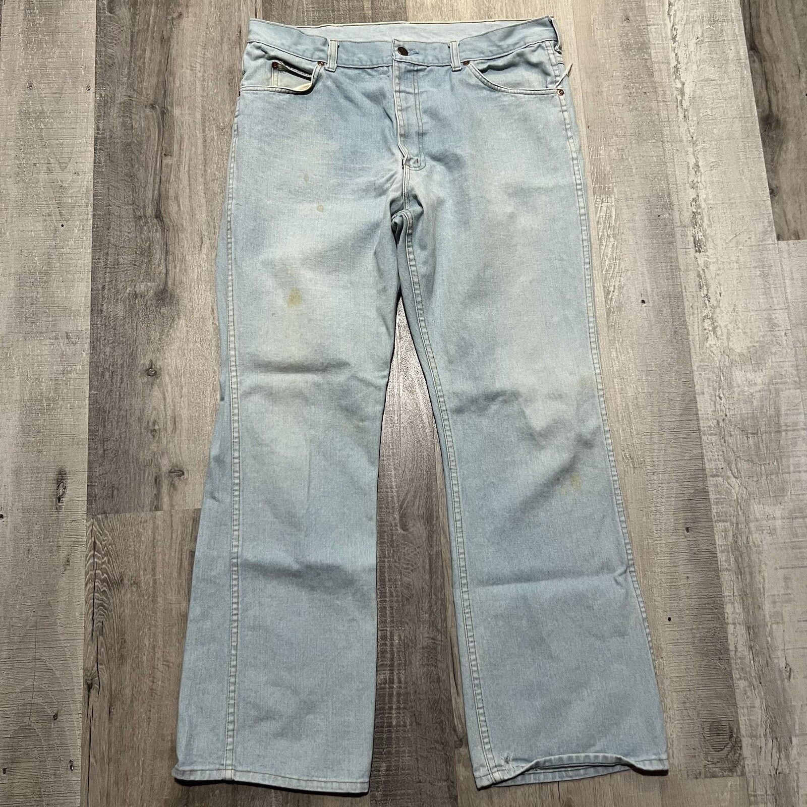 Vintage VTG 60s/70s Bootcut Jeans Blue Western Denim Cowboy Jeans Size US 36 / EU 52 - 1 Thumbnail