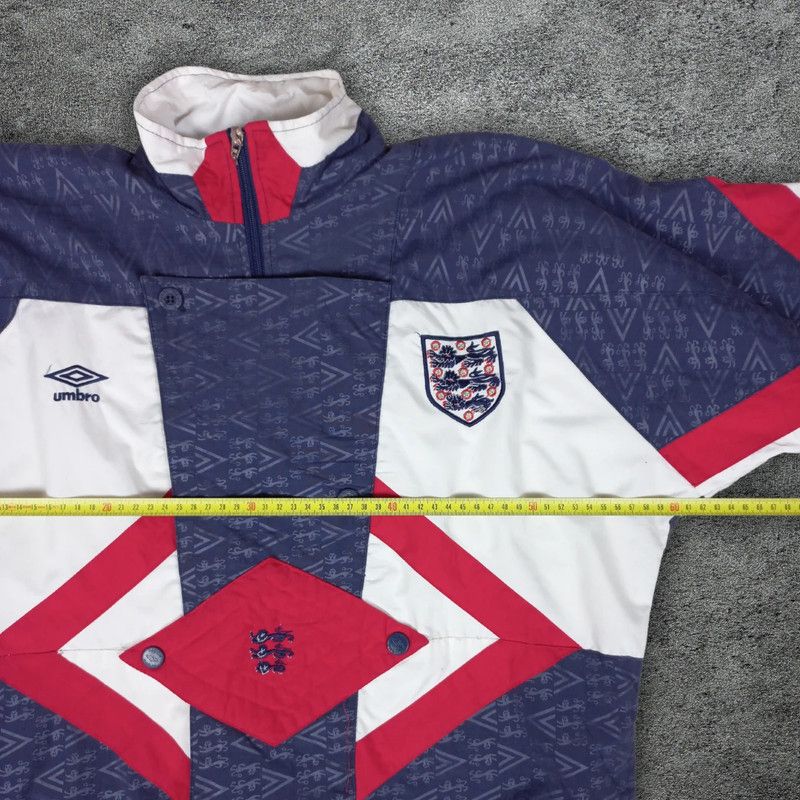 Umbro Euro 1990-92 England Jacket M - Jersey vintage Size US S / EU 44-46 / 1 - 5 Thumbnail