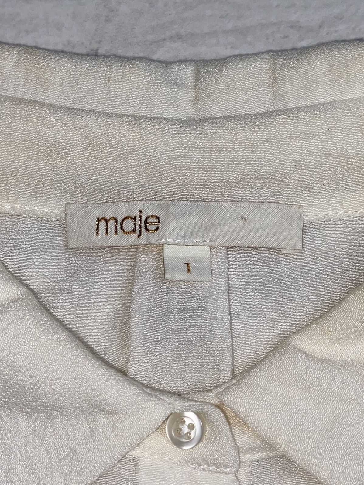 Designer × Japanese Brand MAJE White Shirt Size US M / EU 48-50 / 2 - 6 Thumbnail