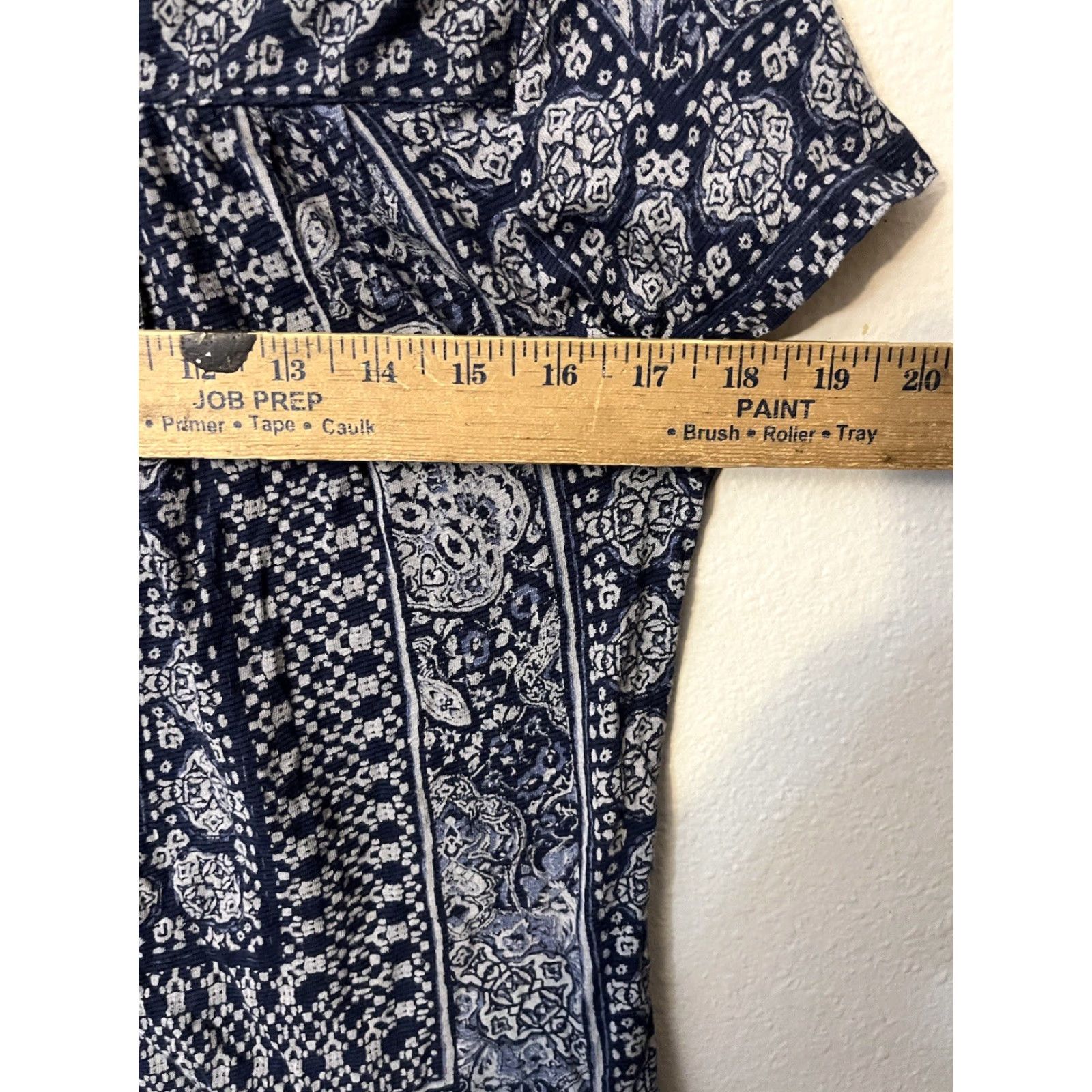 Lucky Brand Lucky Brand Shirt Womens Small V-Neck Short Sleeve Top Sheer Casual Blue Size S / US 4 / IT 40 - 5 Thumbnail