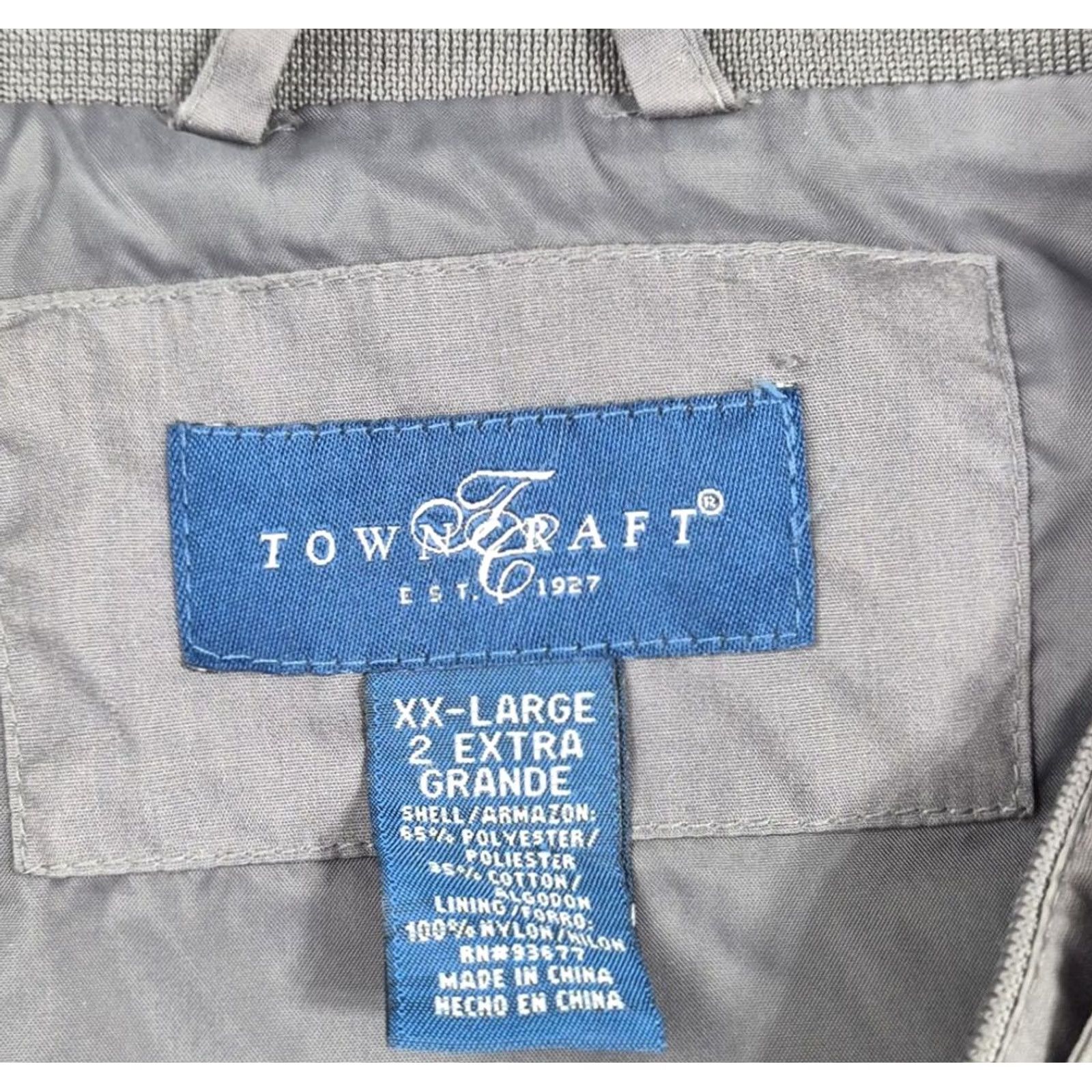 Vintage VINTAGE Towncraft Jacket Mens 2XL Gray Full Zip Softshell Bomber Jacket 80s 90s Mens Regular Size US XXL / EU 58 / 5 - 5 Thumbnail