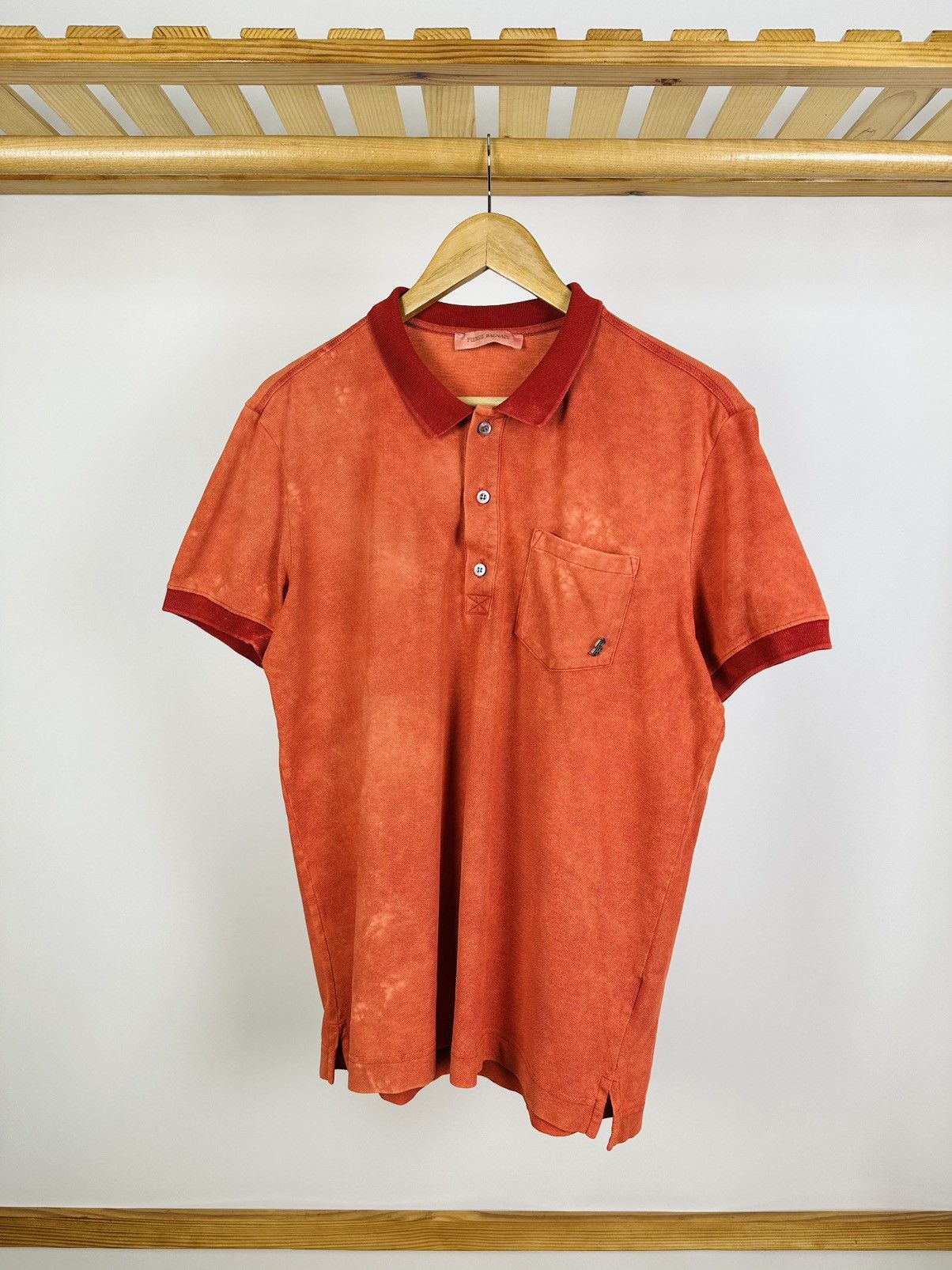 Pierre Balmain × Vintage Vintage Pierre BALMAIN POLOS T-Shirt Garment Dyed Size US XL / EU 56 / 4 - 1 Thumbnail