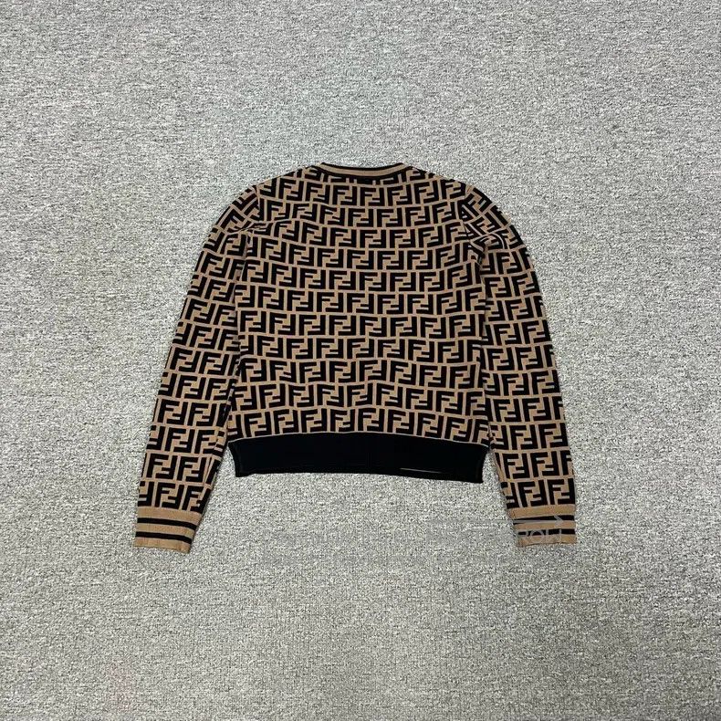Fendi Fendi Brown vintage full print knitted long sleeve top Size XS / US 0-2 / IT 36-38 - 2 Thumbnail