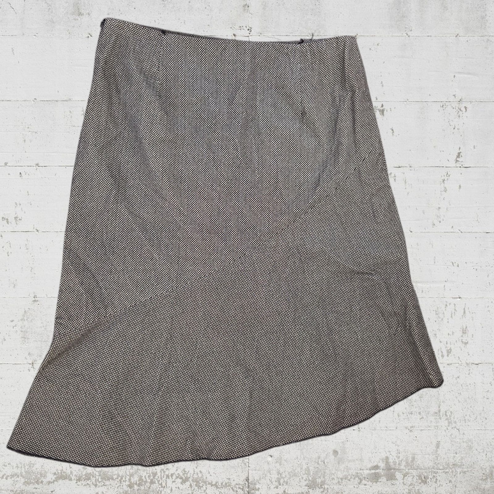 Vintage 90s Vintage Brown Asymmetrical Hem Skirt Size 8 Size 30" / US 8 / IT 44 - 9 Thumbnail