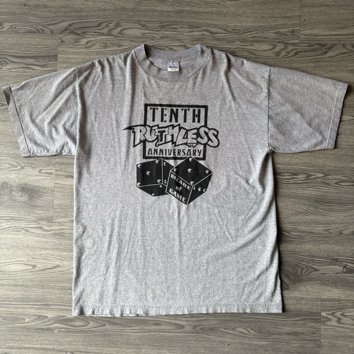 Image of Vintage Rap T Ruthless Records Anniversary in Grey, Men's (Size XL)