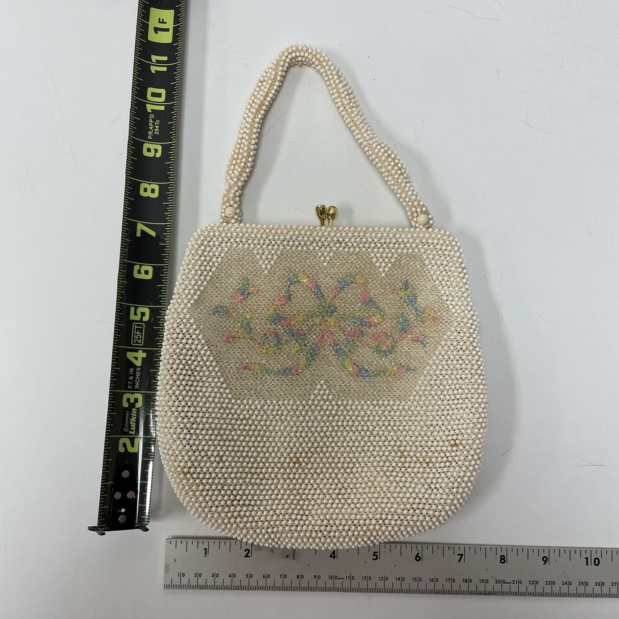 Other Vtg Lumured PETITE BEAD HandBag Evening COCKTAIL Purse Size ONE SIZE - 7 Thumbnail