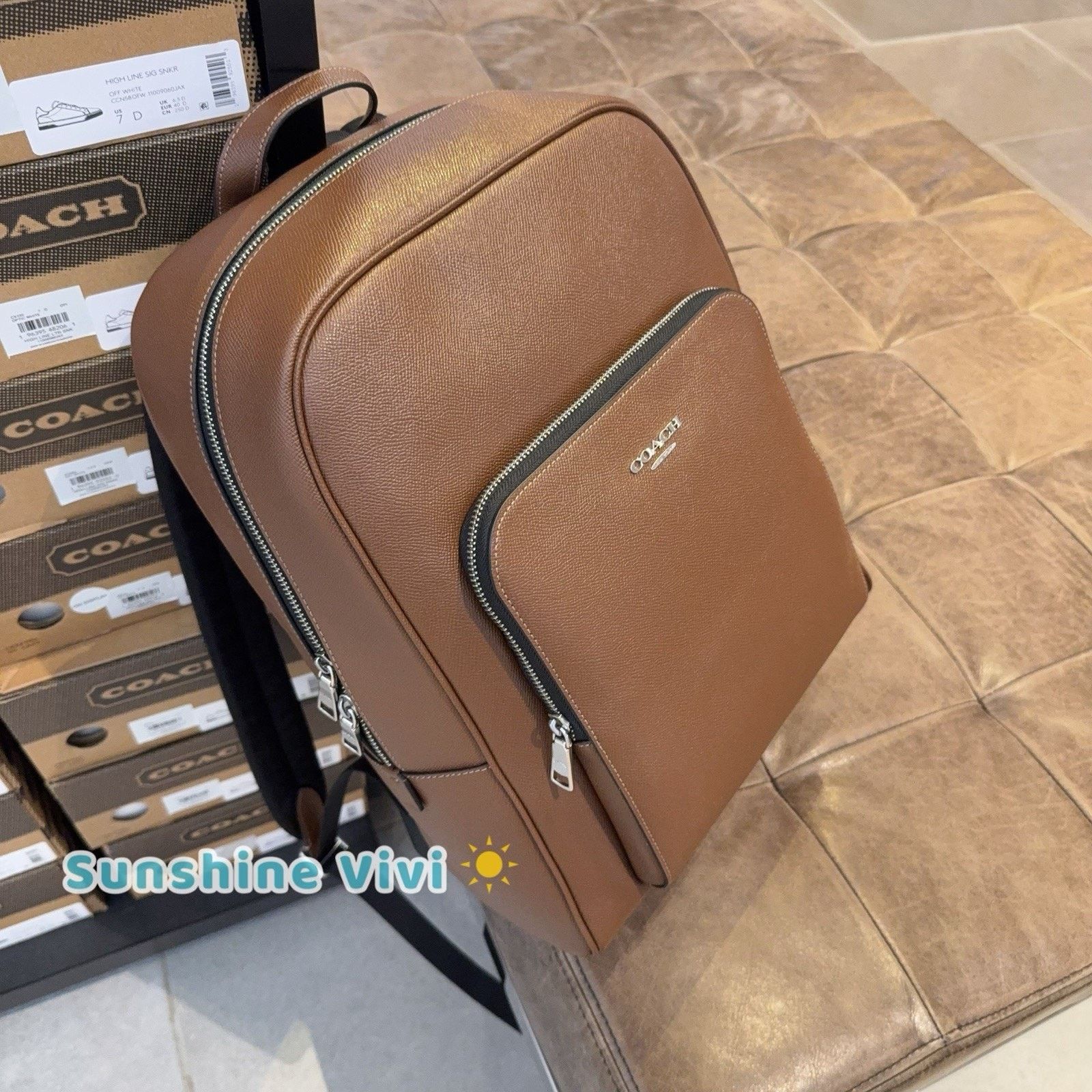Coach NWT Coach Aiden Backpack leather CDY10 Silver CHESTNUT Size ONE SIZE - 2 Thumbnail