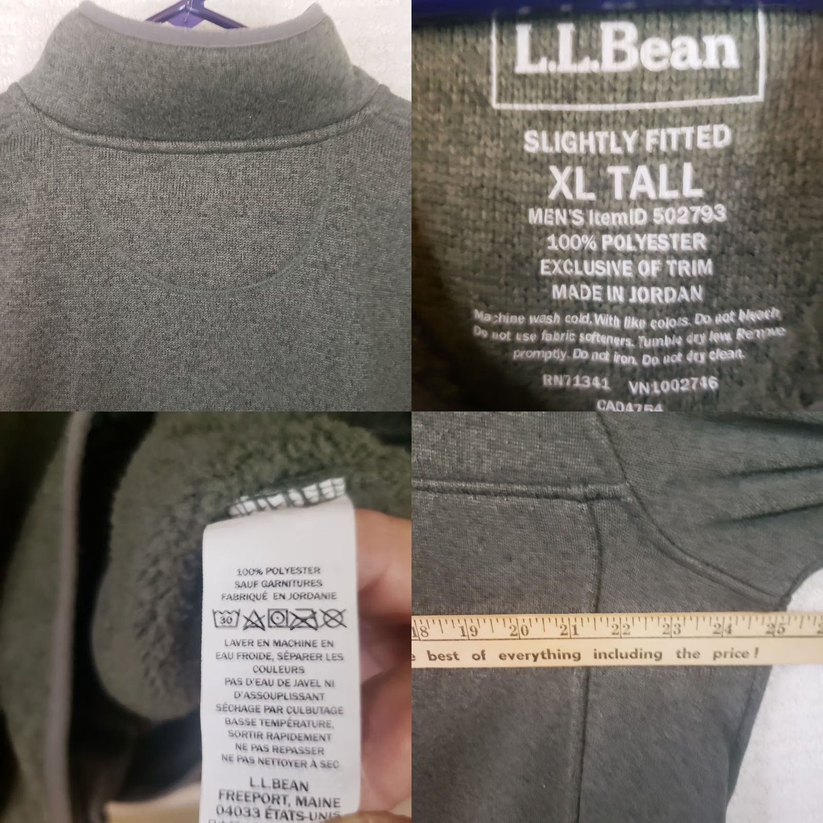 Vintage LL Bean Sweater Men's L Gray Knit Quarter Snap Pullover 502793 Knit Style Pockets Mock Neck Button/Pull 1/4 Snap Vintage No N/A Size US L / EU 52-54 / 3 - 9 Thumbnail