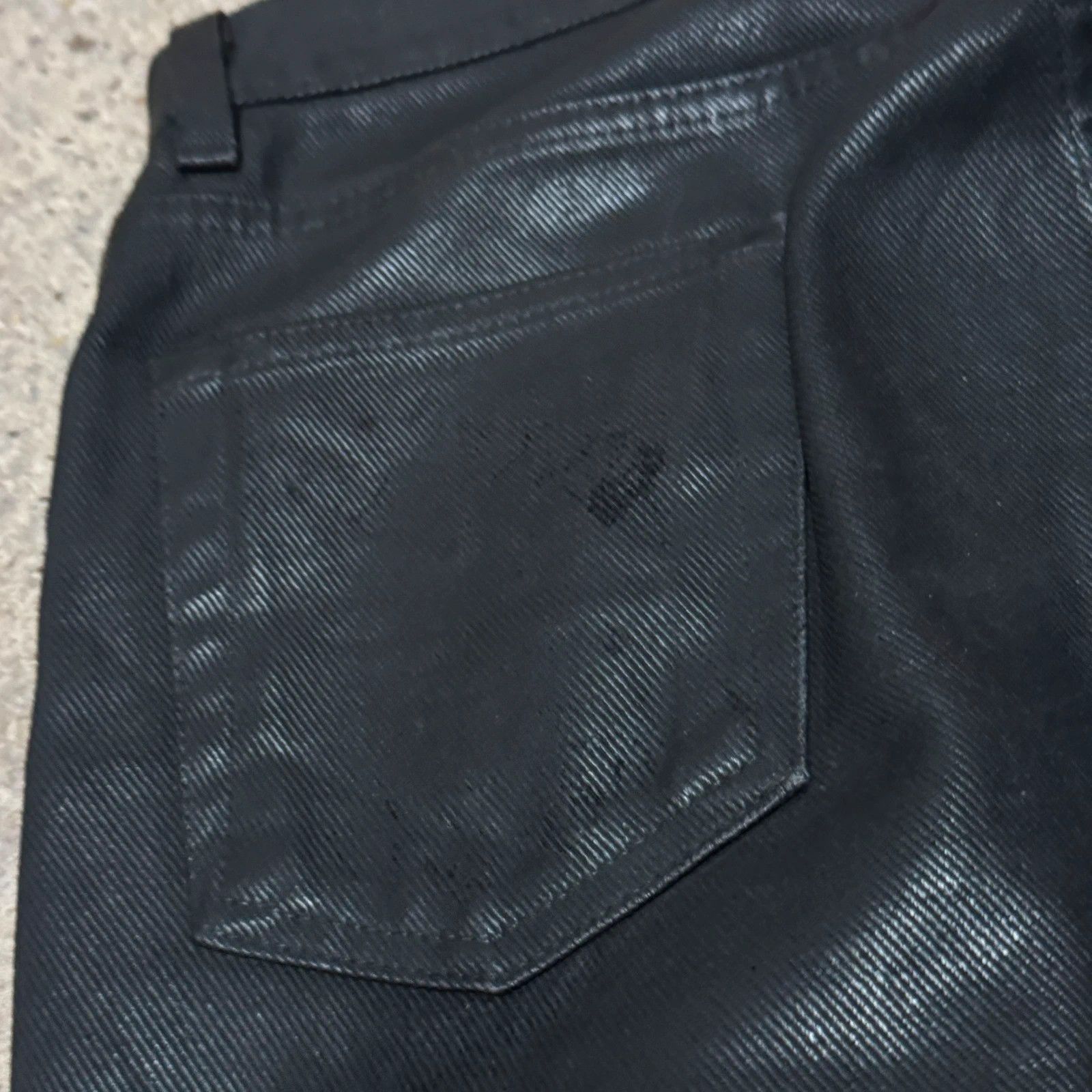 Helmut Lang S/S 1999 Helmut Lang wax coated black denim italian cut Size US 29 - 15 Thumbnail