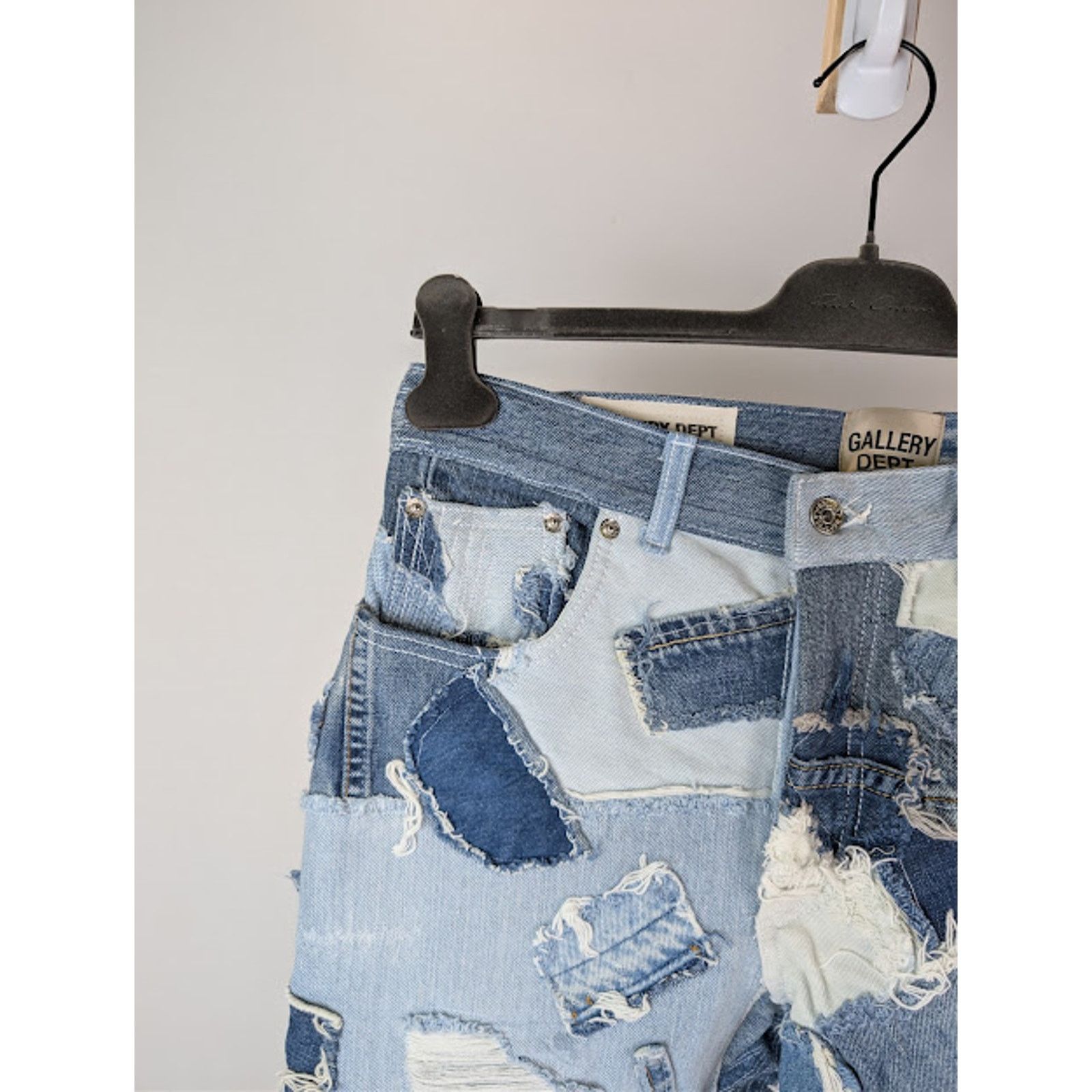 Gallery Dept. o1rshd1 Logan Distressed Patchwork Denim Jeans in Indigo Size US 34 / EU 50 - 6 Thumbnail