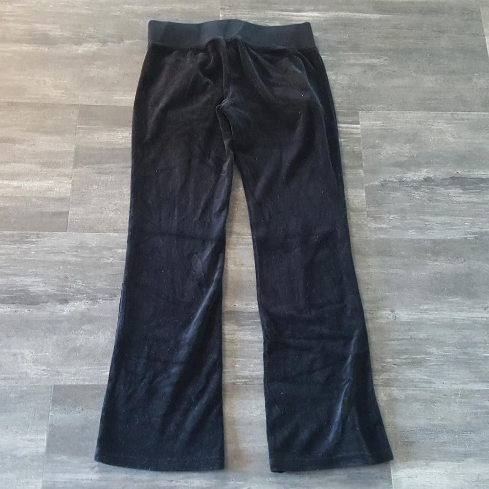Designer Black Velvet Lush Bebe Sweats Size 28" / US 6 / IT 42 - 2 Thumbnail