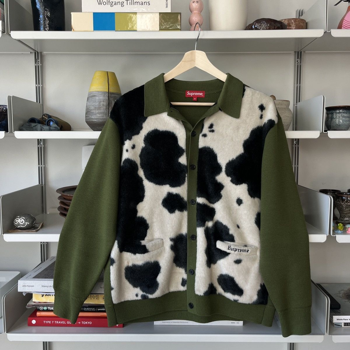 Supreme Supreme Cow Print Cardigan Black Medium size | Grailed