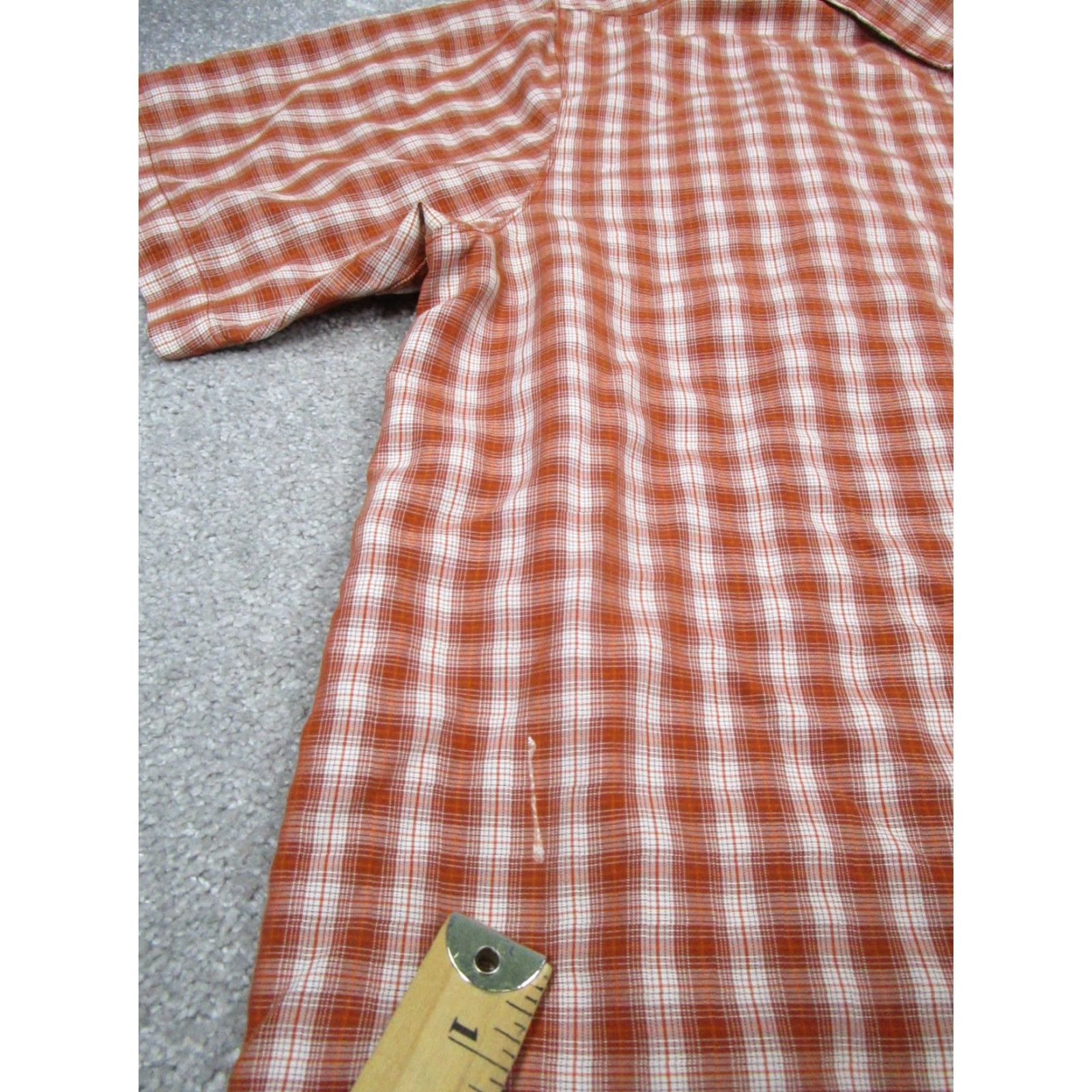The North Face The North Face Shirt Mens L Orange White Button Up Plaid Casual Short Sleeve Collared Pocketed Regular Fit Vintage: No Size US L / EU 52-54 / 3 - 6 Thumbnail