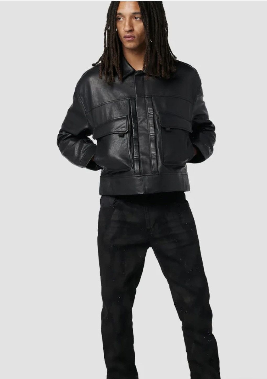 Hudson HUDSON JEANS - Leather Trucker Jacket Size US S / EU 44-46 / 1 - 10 Thumbnail