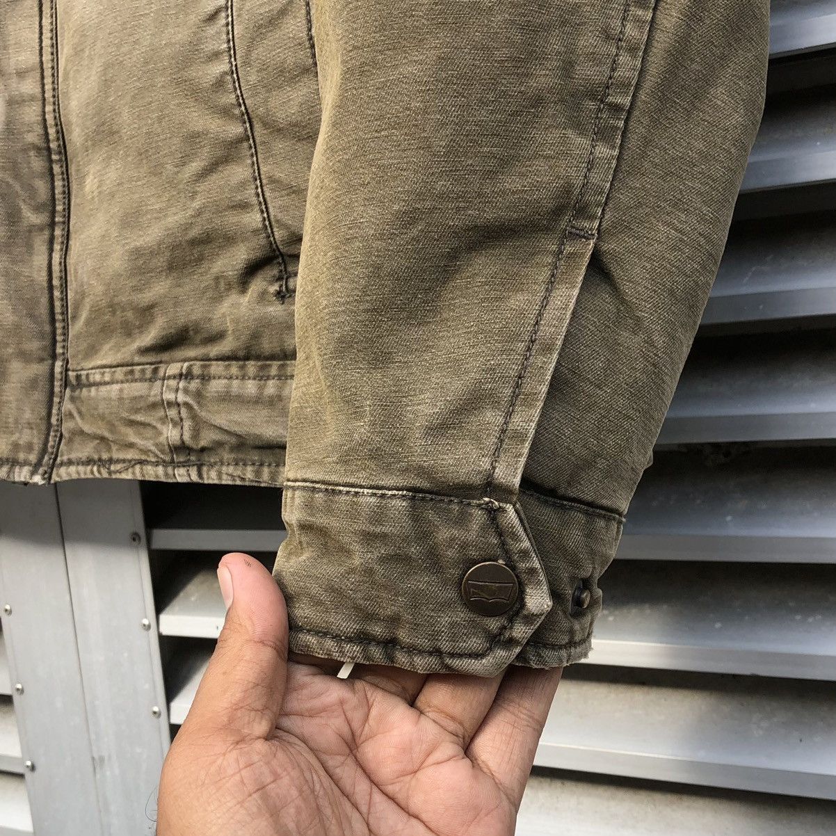 Levi's Vintage Levis Olive Green Army Military Field Trucker Jacket Size US M / EU 48-50 / 2 - 10 Thumbnail