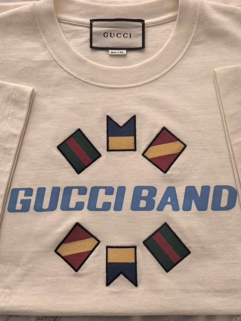 Gucci GUCCI Beige TShirt with Logo Design-2506 Size US M / EU 48-50 / 2 - 2 Thumbnail
