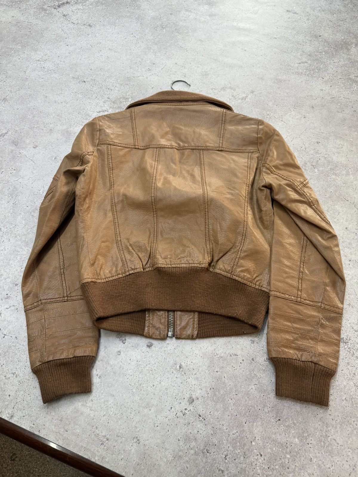 Junya Watanabe Vintage Stone Leather Undercover Style Cargo Bomber Jacket Size US S / EU 44-46 / 1 - 8 Thumbnail