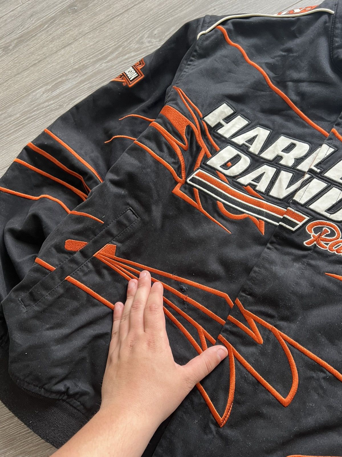 Harley Davidson × Vintage Vintage 💥 Harley Davidson Racing Jacket Size US XL / EU 56 / 4 - 23 Thumbnail