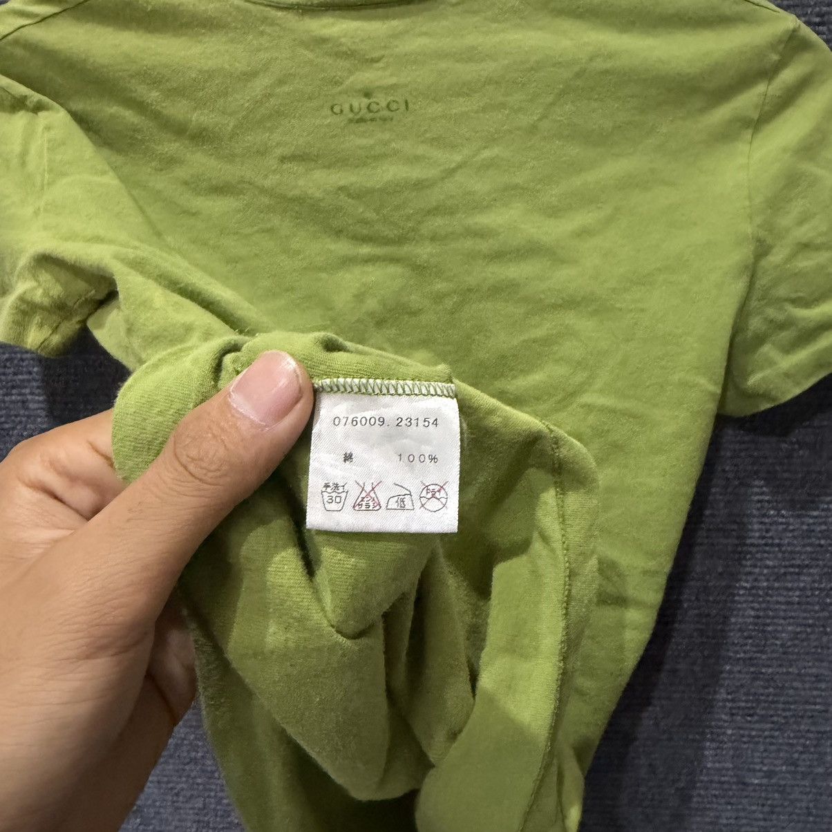 Gucci Gucci Green V-Neck T-Shirt Size M / US 6-8 / IT 42-44 - 7 Thumbnail