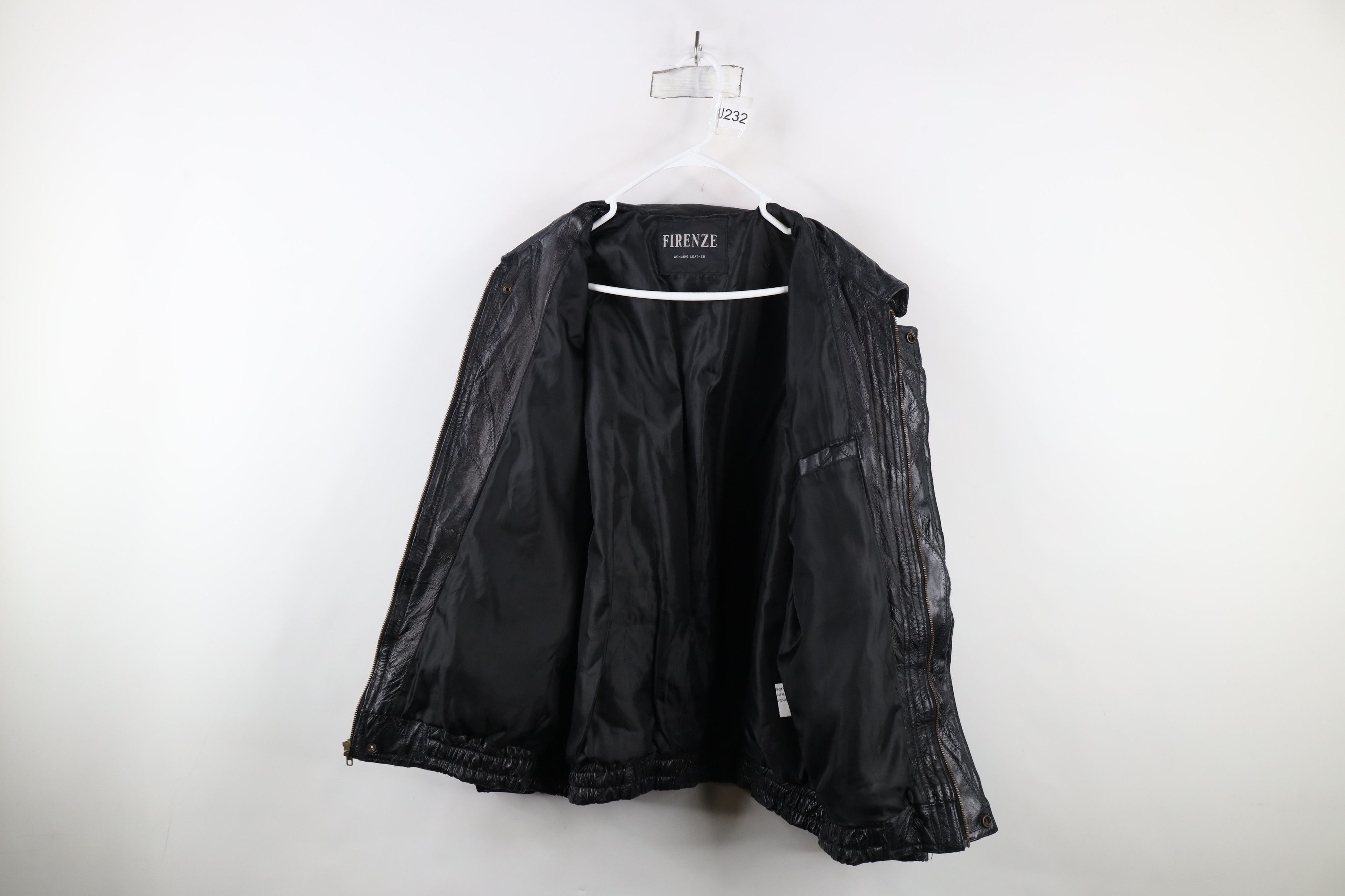 Vintage Vintage 90s Streetwear Leather Flight Bomber Jacket Black Size US L / EU 52-54 / 3 - 8 Thumbnail