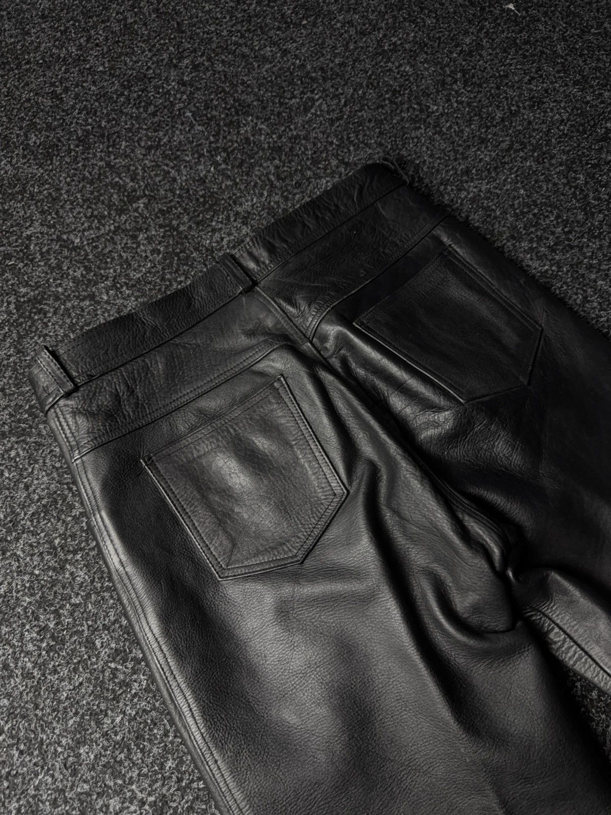 Leather Y2K Vintage Leather Pants Opium Style Alt Biker USA Rare Size US 35 - 16 Thumbnail