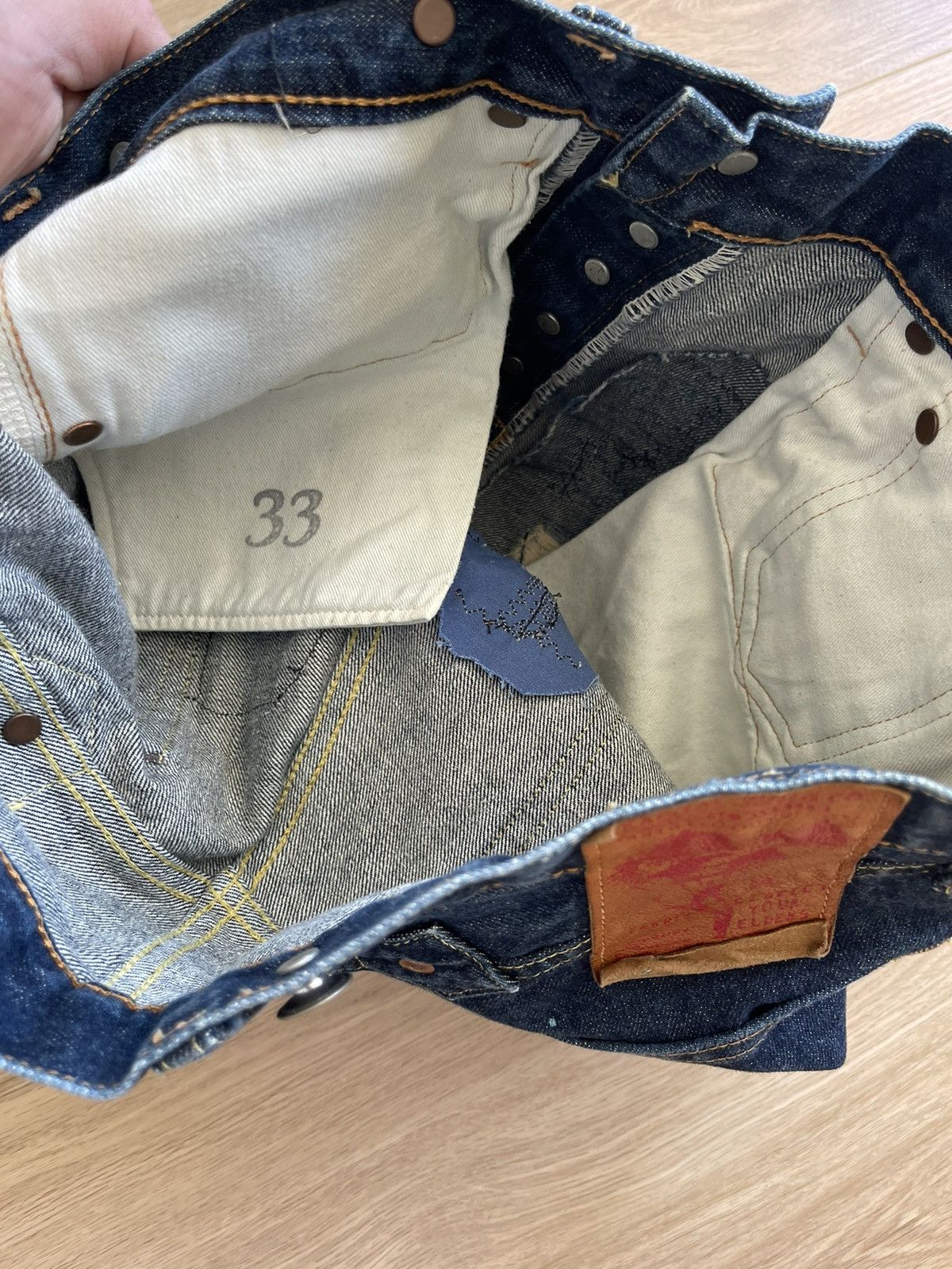 Kapital KAPITAL Vintage Sashiko Boro Patchwork Denim Jeans Size US 33 - 8 Thumbnail