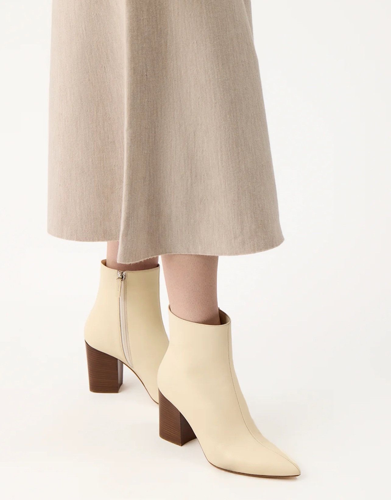 Gabriela Hearst Gabriela Hearst Rio Ankle Boot in Cream Leather size 39.5 Size US 9.5 / IT 39.5 - 2 Thumbnail