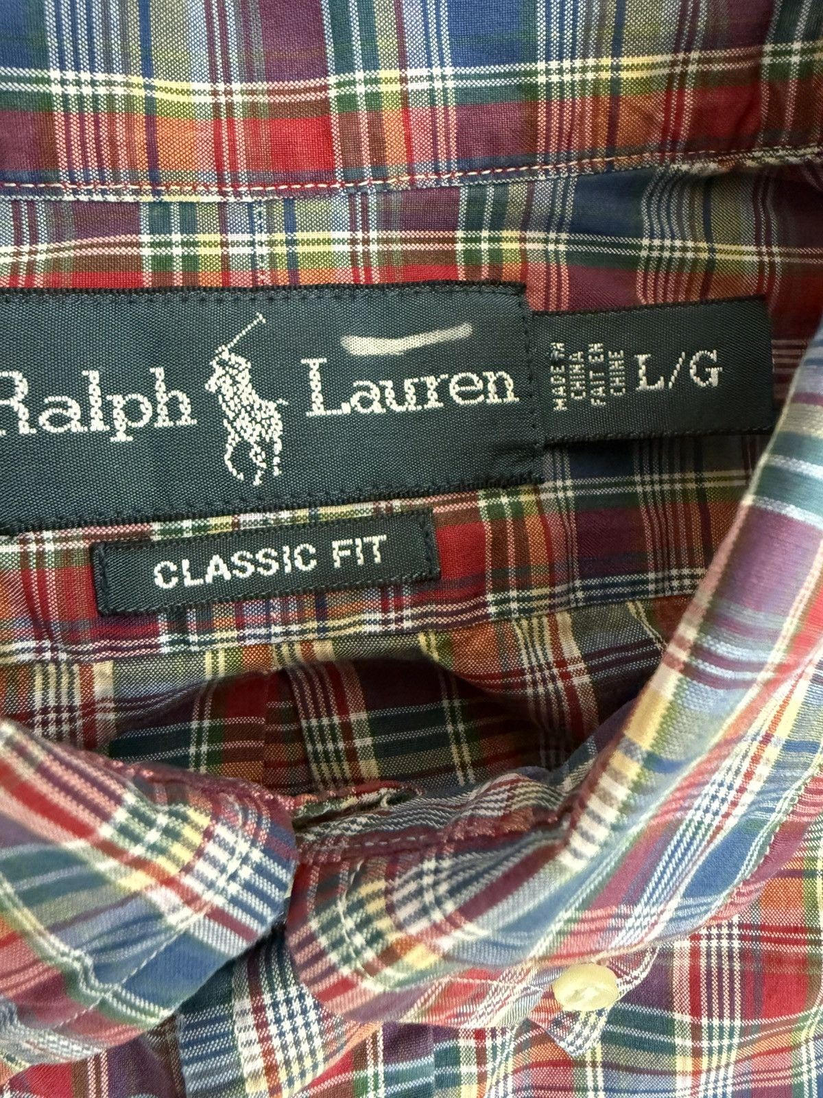 Ralph Lauren Vintage Polo Ralph Lauren Plaid OCBD Classic Fit L Size US L / EU 52-54 / 3 - 4 Thumbnail