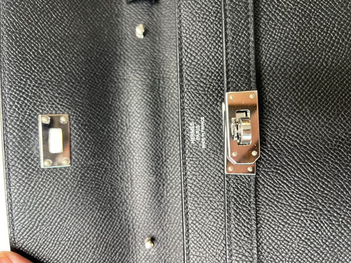 Hermes Hermes 2025 Kelly To Go Epsom Black / Silver Leather Bag Size ONE SIZE - 15 Thumbnail