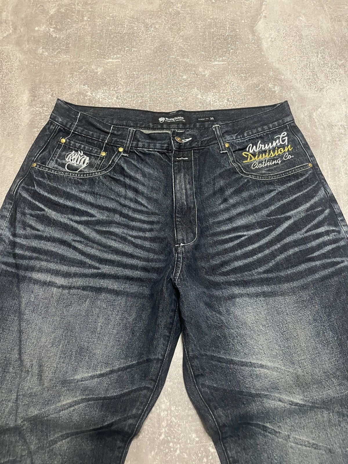 Vintage × Wrung Vintage Wrung Division King Embroidered y2k Buggy Jeans Size US 36 / EU 52 - 14 Thumbnail