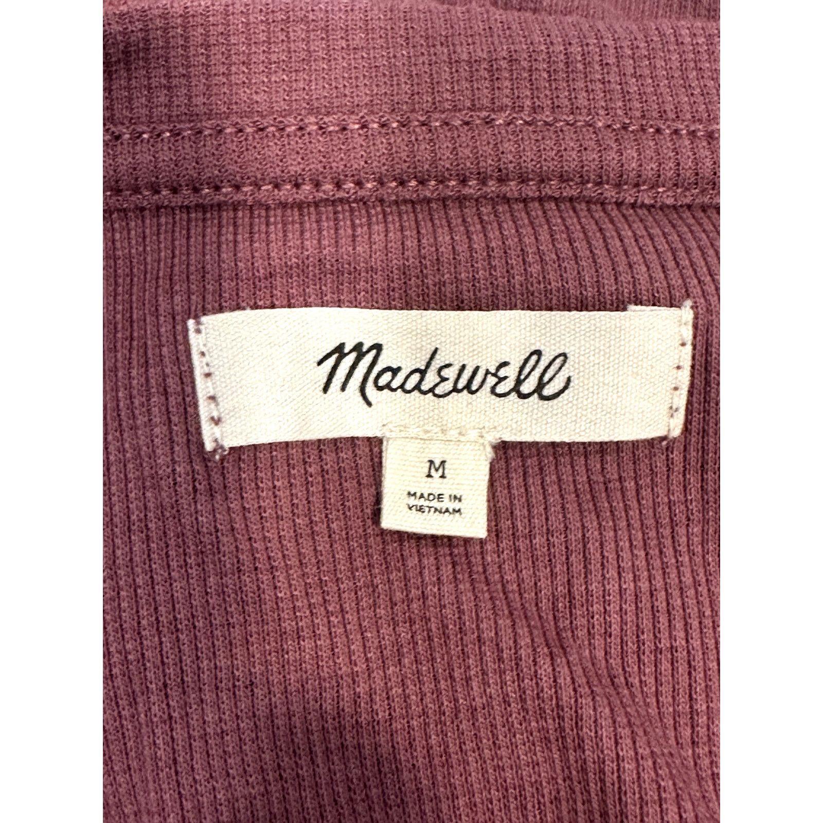 Madewell Madewell Ribbed Long Sleeve Knit Cotton Collegiate Top M Size M / US 6-8 / IT 42-44 - 8 Thumbnail