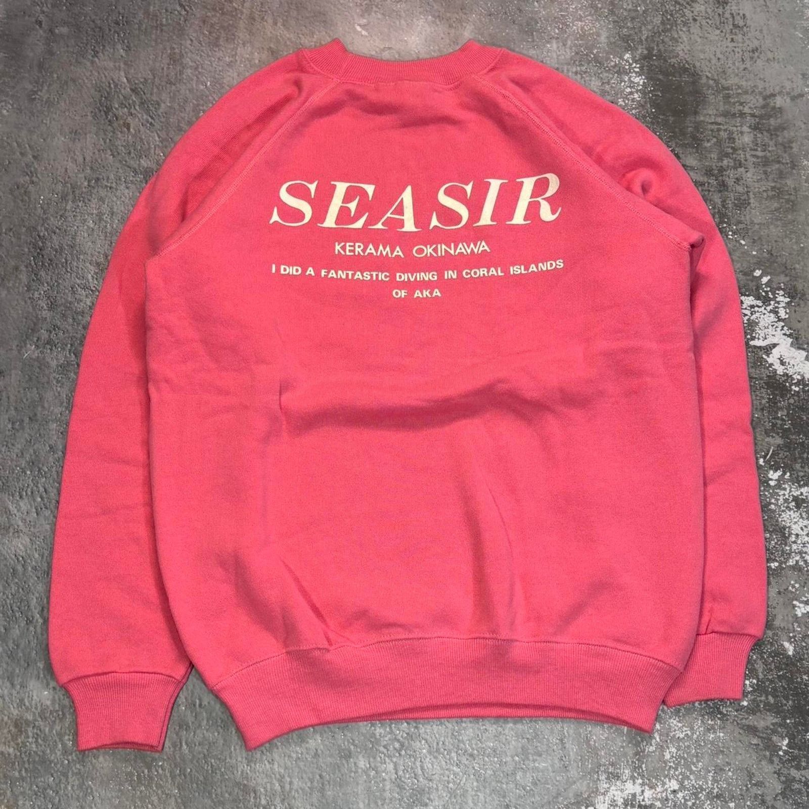 Japanese Brand × Vintage Vintage 90s Pink Okinawa Japan Diving Sweatshirt! Seasir Size US M / EU 48-50 / 2 - 1 Thumbnail